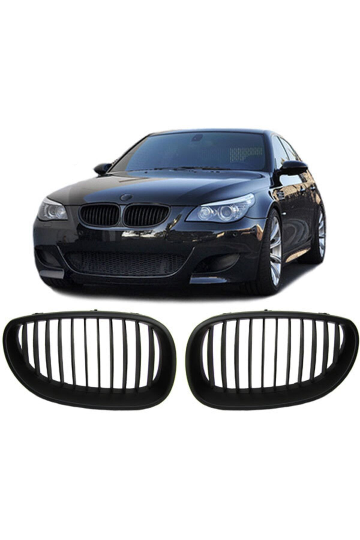 AKC TUNİNG Bmw E60 M Böbrek Tek Çizgi Mat Siyah 2003-2009