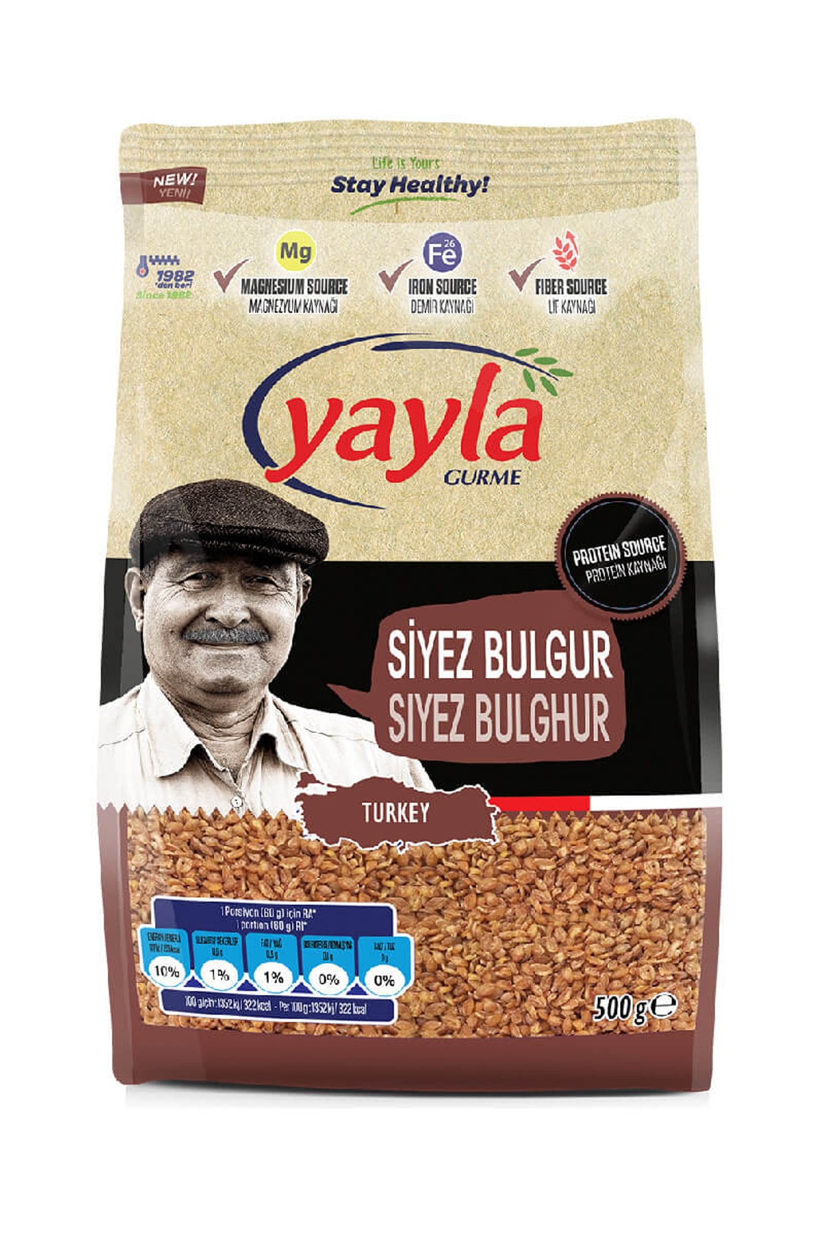 Yayla Bakliyat Yayla Gurme Siyez Bulguru 500 Gram
