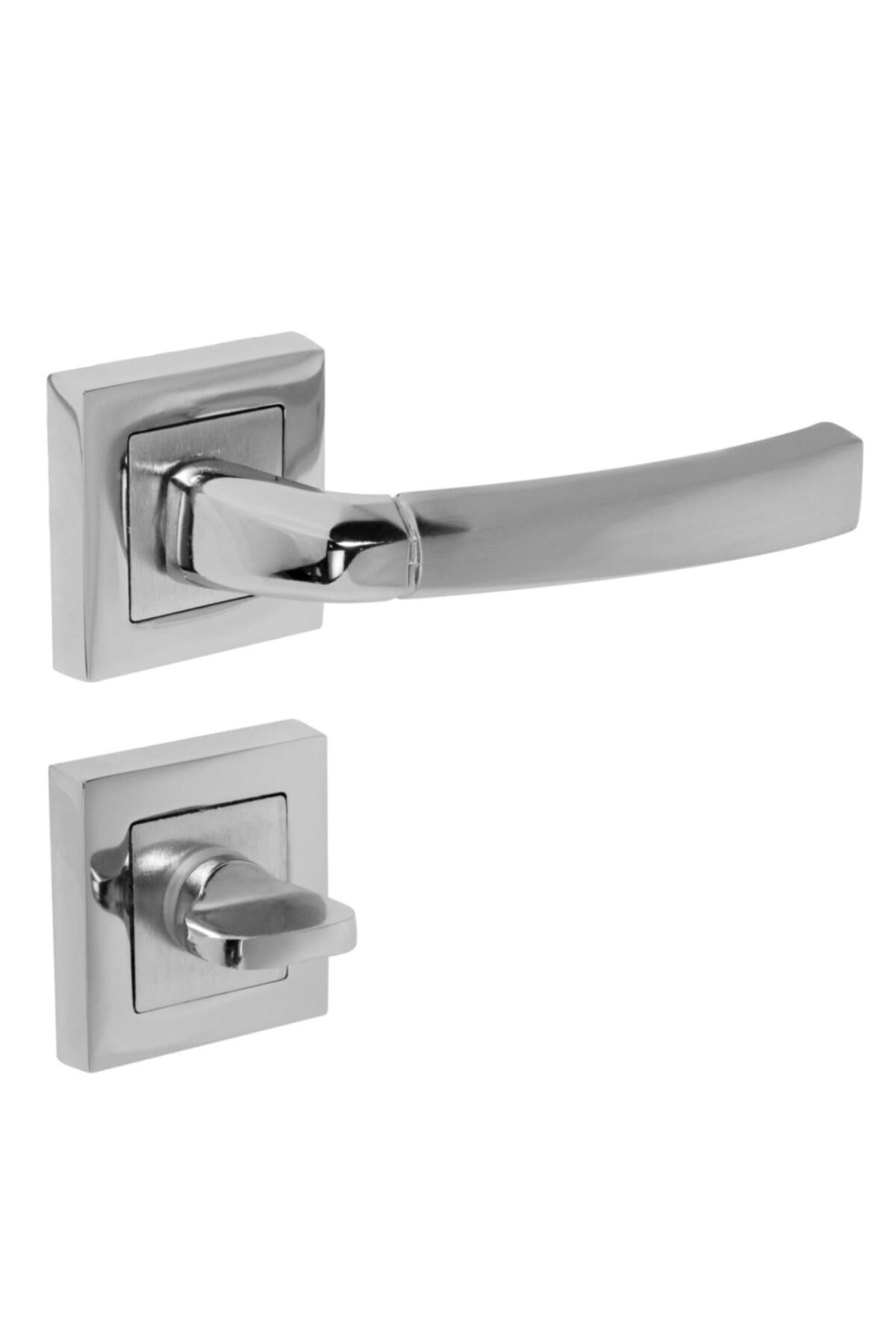 Nobel Planet Nikel Inox Kare Rozetli Kapı Kolu Wc-banyo
