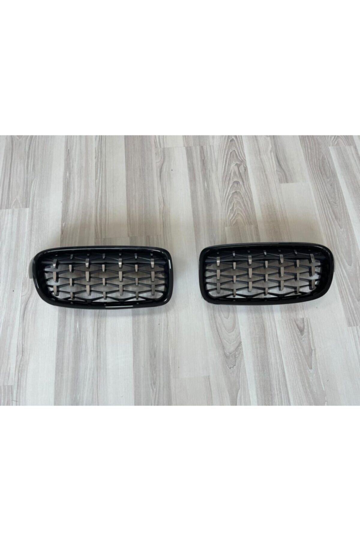 AKC TUNİNG Bmw 3 Serisi F30 Uyumlu Diamond Panjur/Böbrek Parlak Siyah