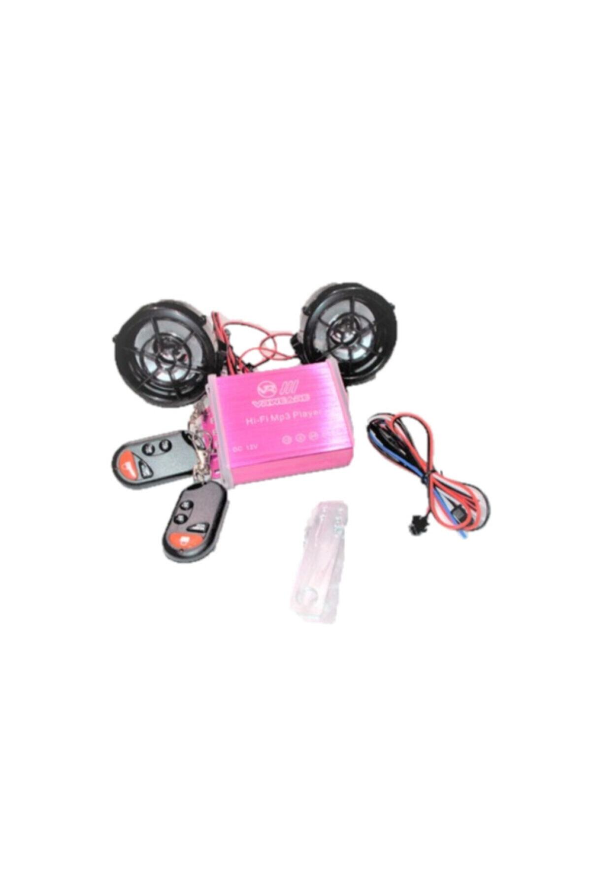 MTO Motosiklet Alarm Seti Siyah Mp3 Bluetud