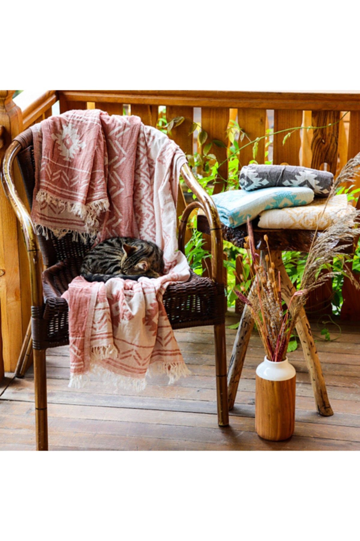 Miel Textile Milas Kiremit Kilim Desen Peştamal