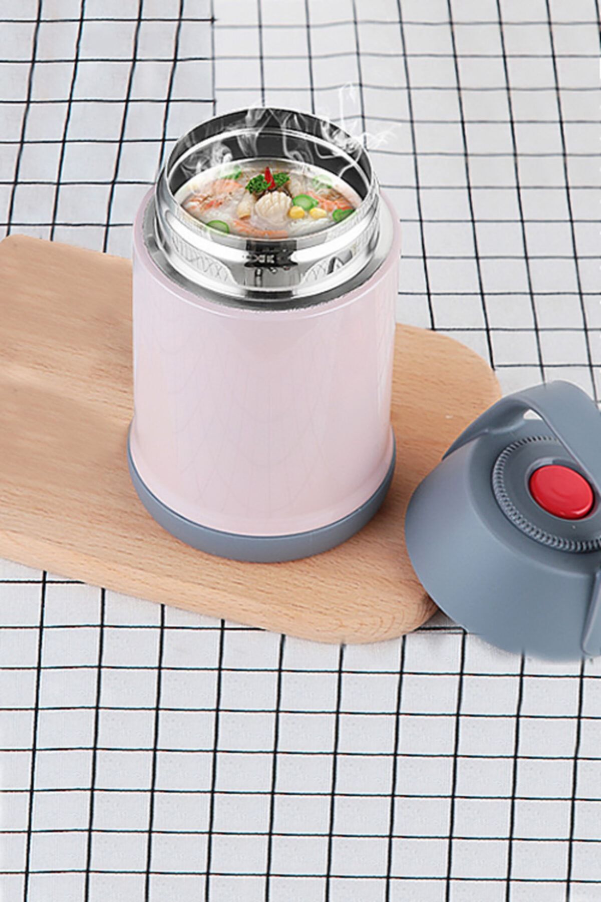 Miyou Pembe 304 Çelik 450ml Bebek Mama Saklama Termosu Mug Cin297pm