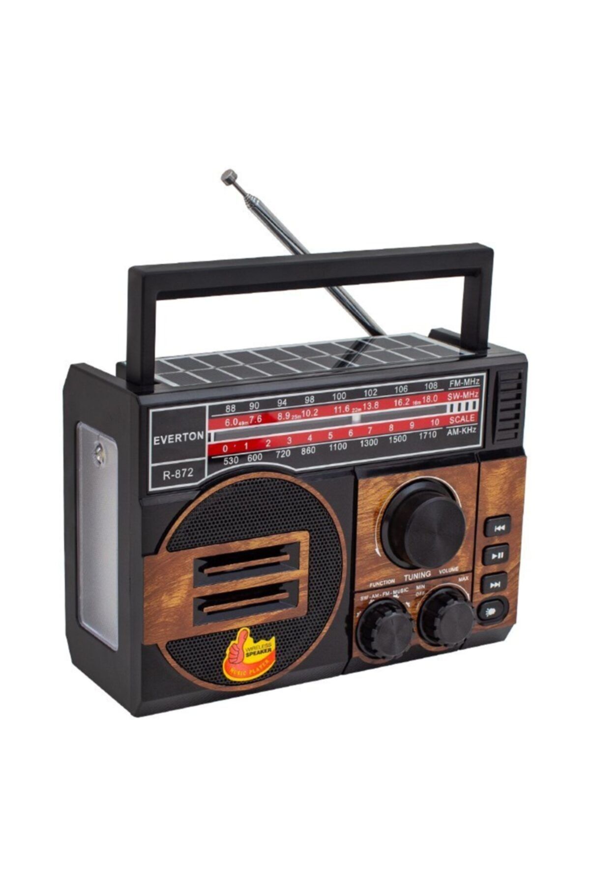 Aden Concept Everton Rt-872 Solar Panelli Müzik Kutusu Usb – Sd – Fm - Sw