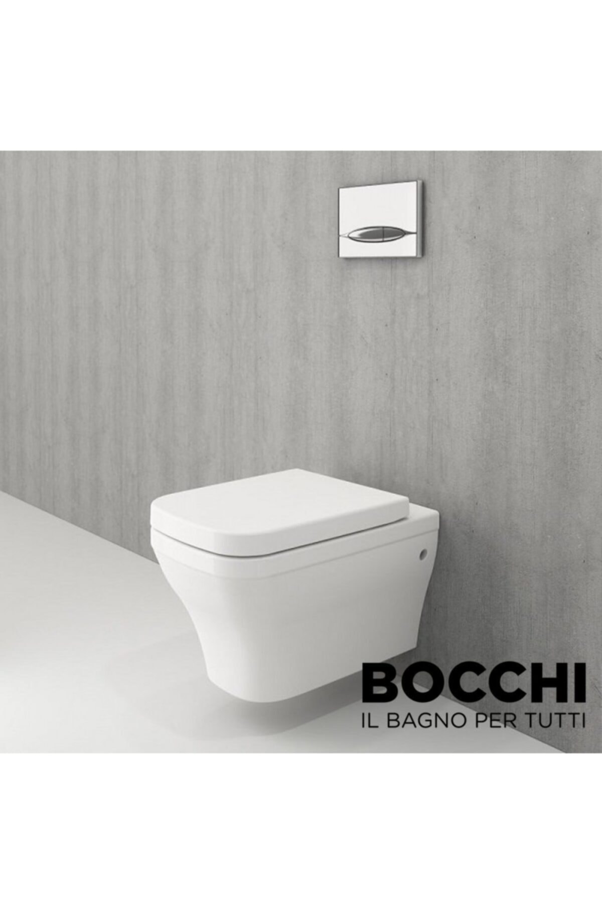Bocchi Bocchı Fırenze Rımless Asma Klozet Klozet Kapağı - Parlak Beyaz