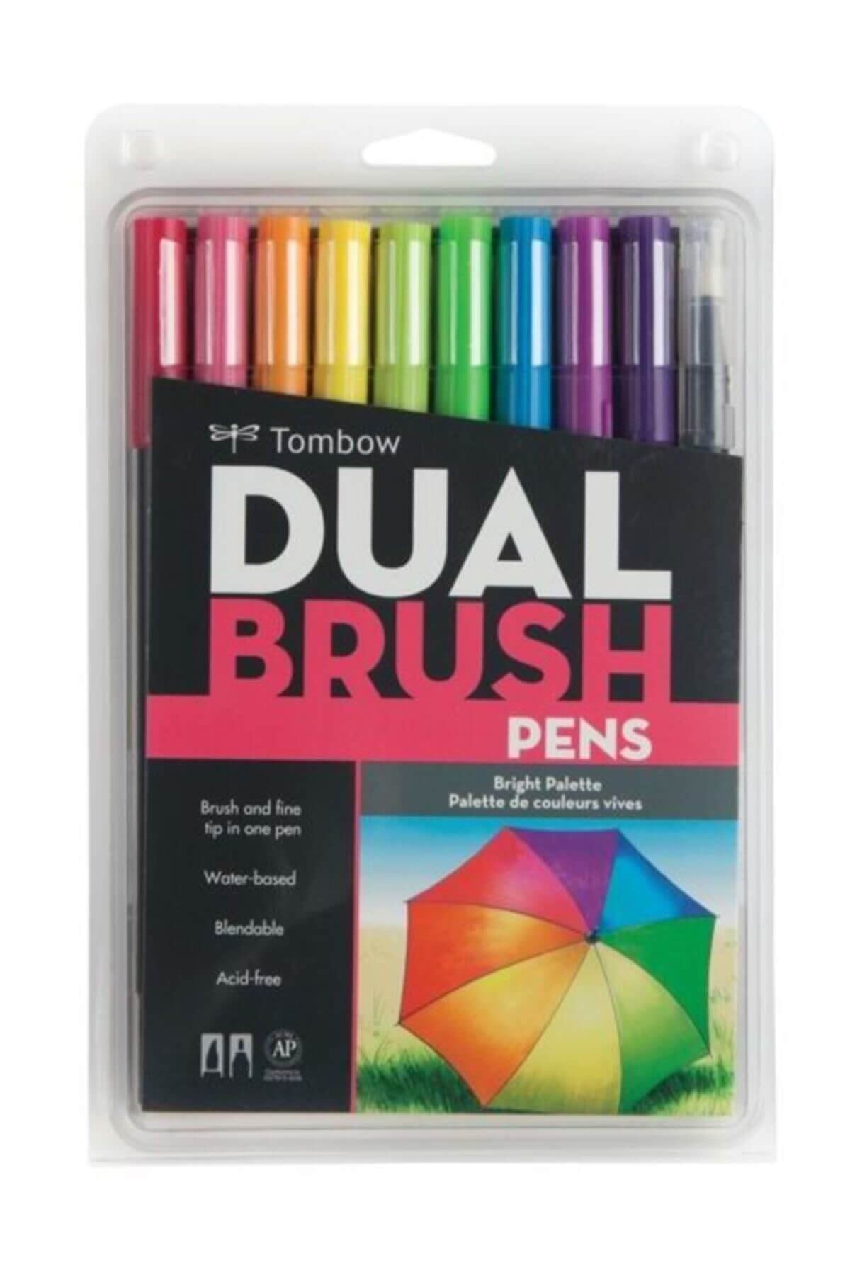Tombow Dual Brush Pen 10 Renk Set Brıght