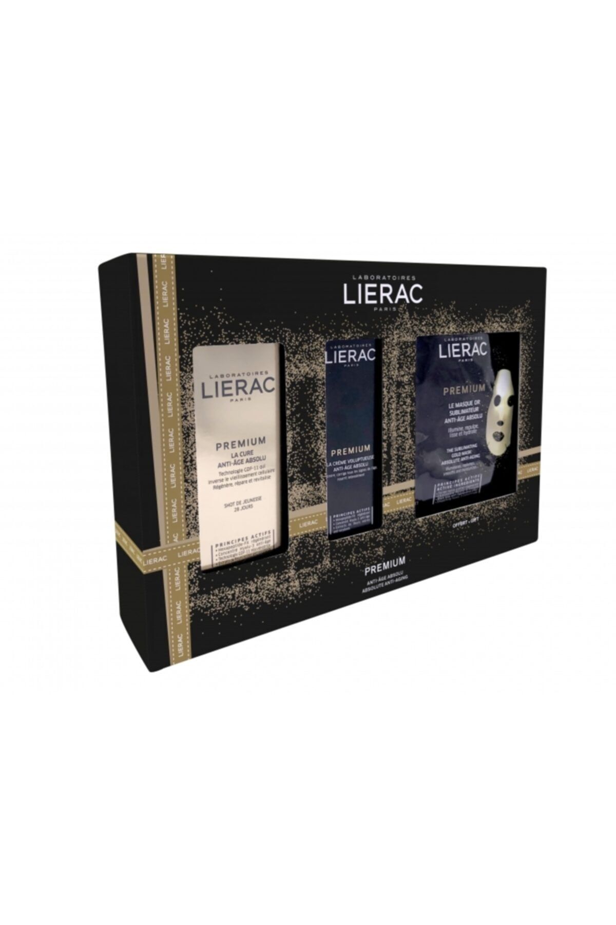 Lierac Premium Cure Absolute 30 Ml + Premium Voluptuous Cream 30 Ml + Sublimating Gold Mask Kofre