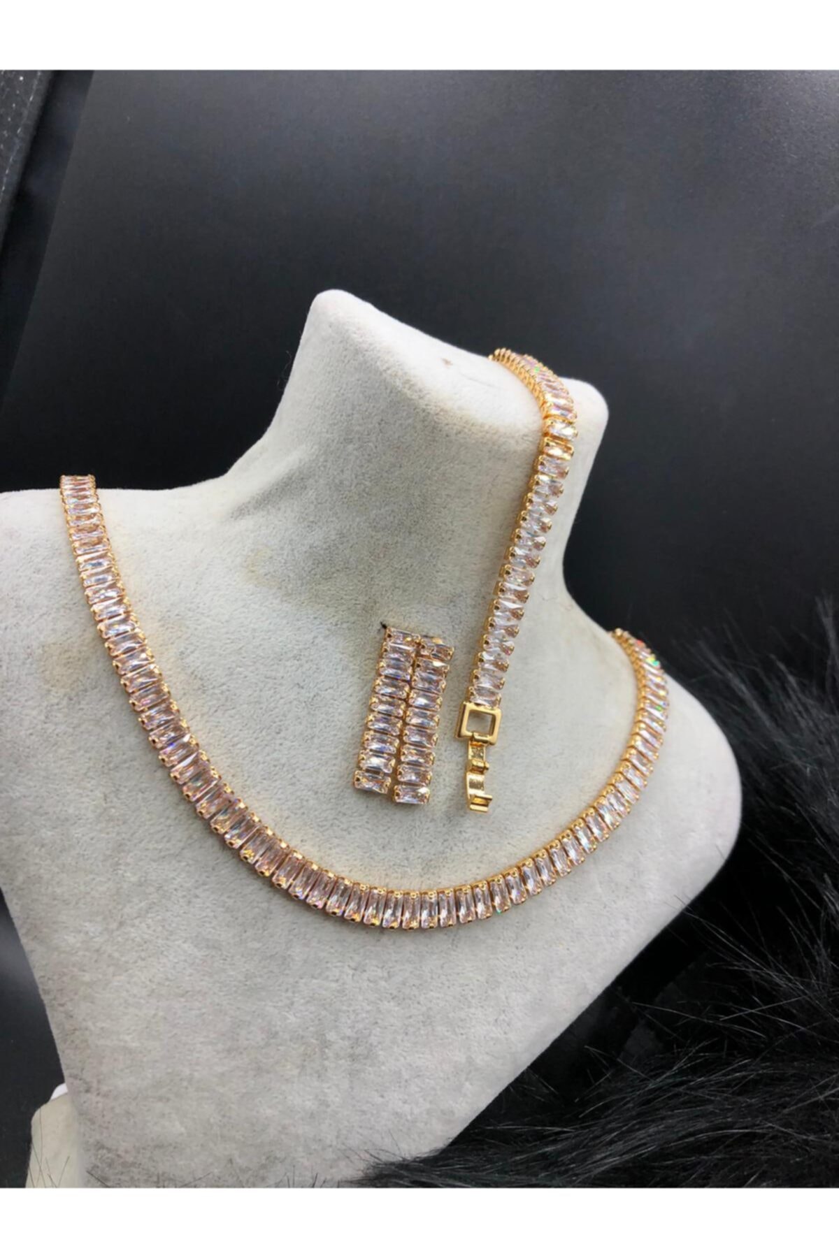 barış gold altın kaplama 22 Ayar Altın Kaplama Baget Su Yolu 3 Lü Kuyumcu Model Set