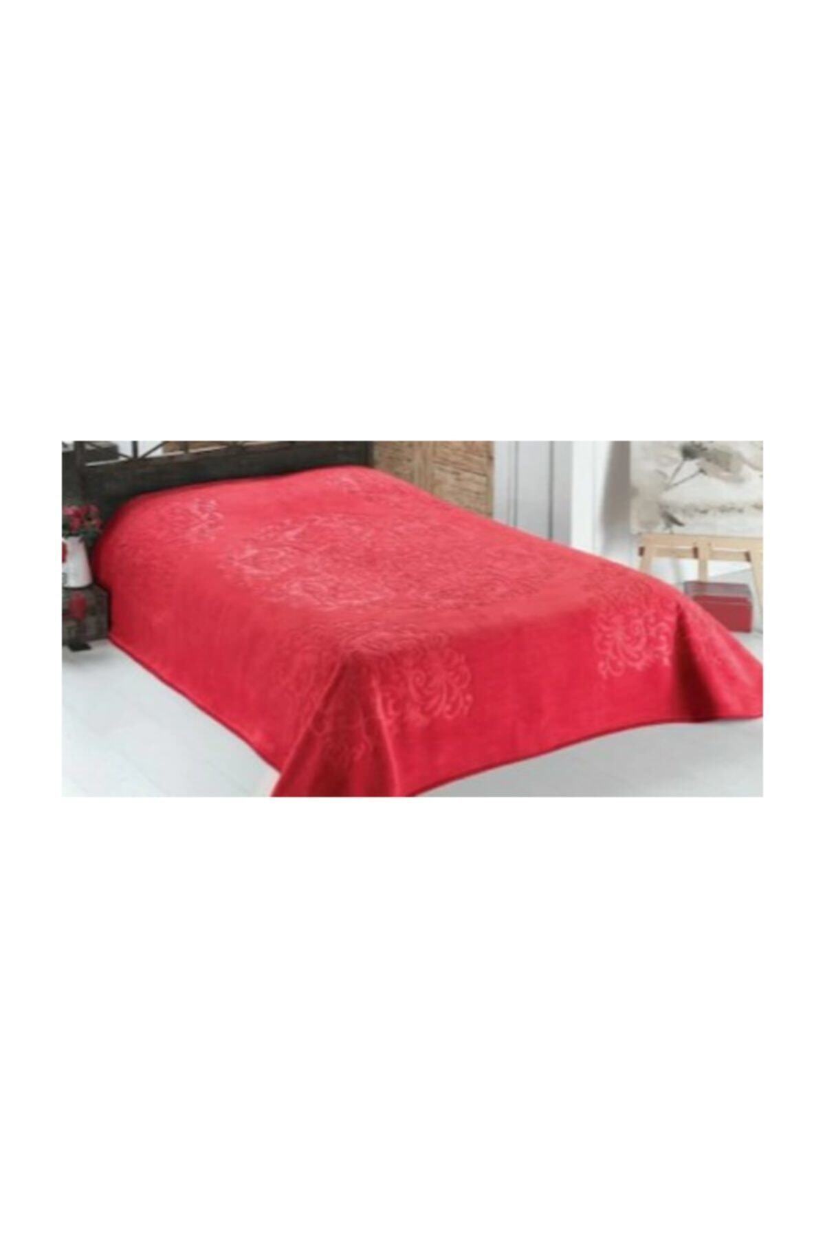 Sesli Home Süper Soft Gold Vizon Battaniye Battal Boy -kırmızı
