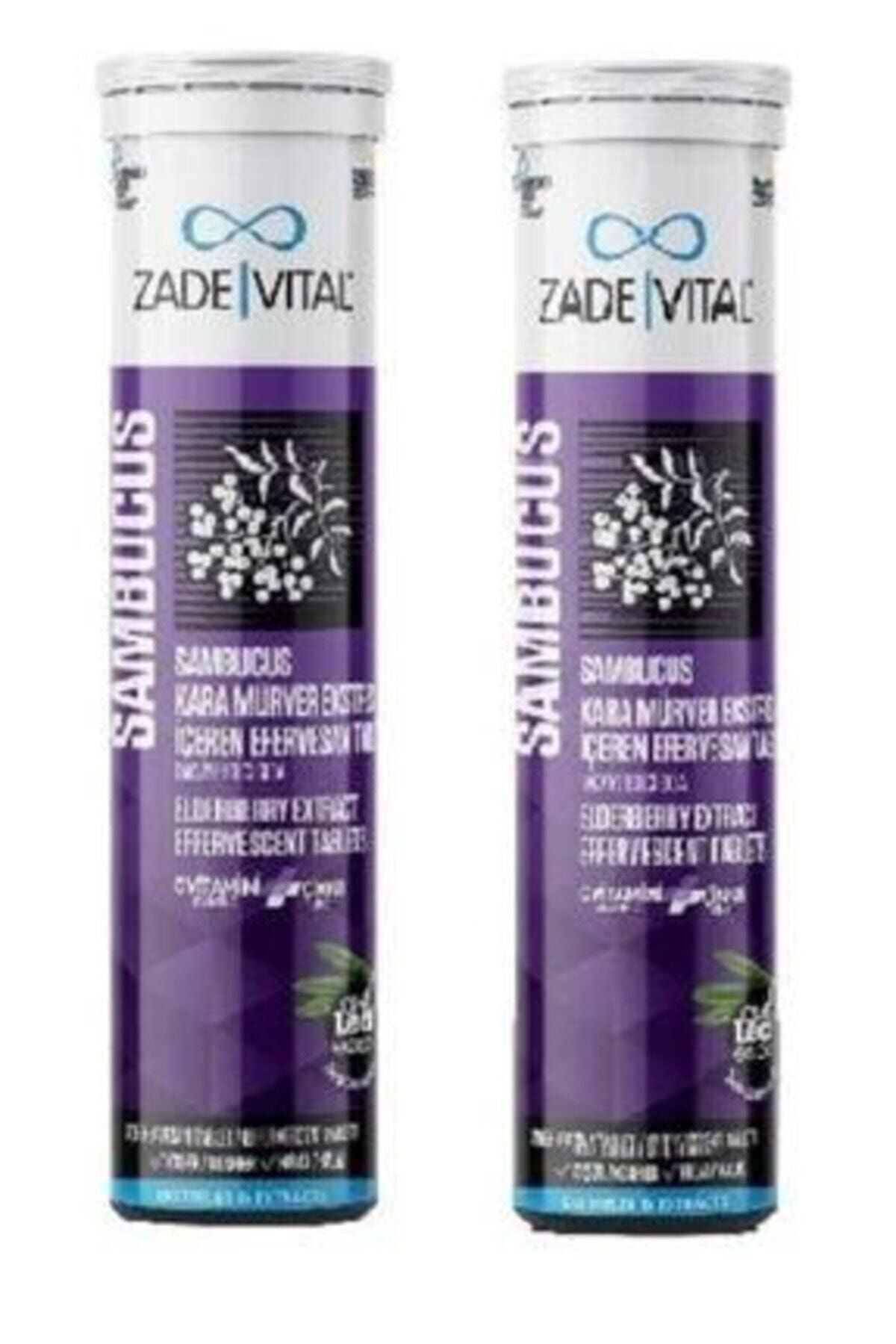Zade Vital Sambucus Karamürver Ekstresi Efervesan 20 Tablet 2'li Paket