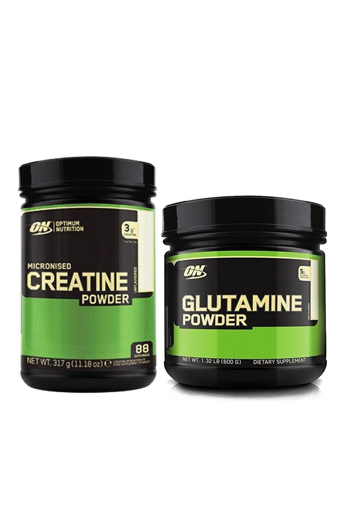 Optimum Nutrition Micronized Creatine Powder 317 + Glutamine Powder 630 Gr