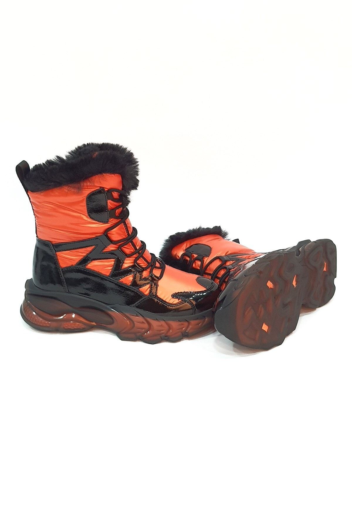 Tinka Bell Shoes K141 Kadın Bot Siyah Turuncu