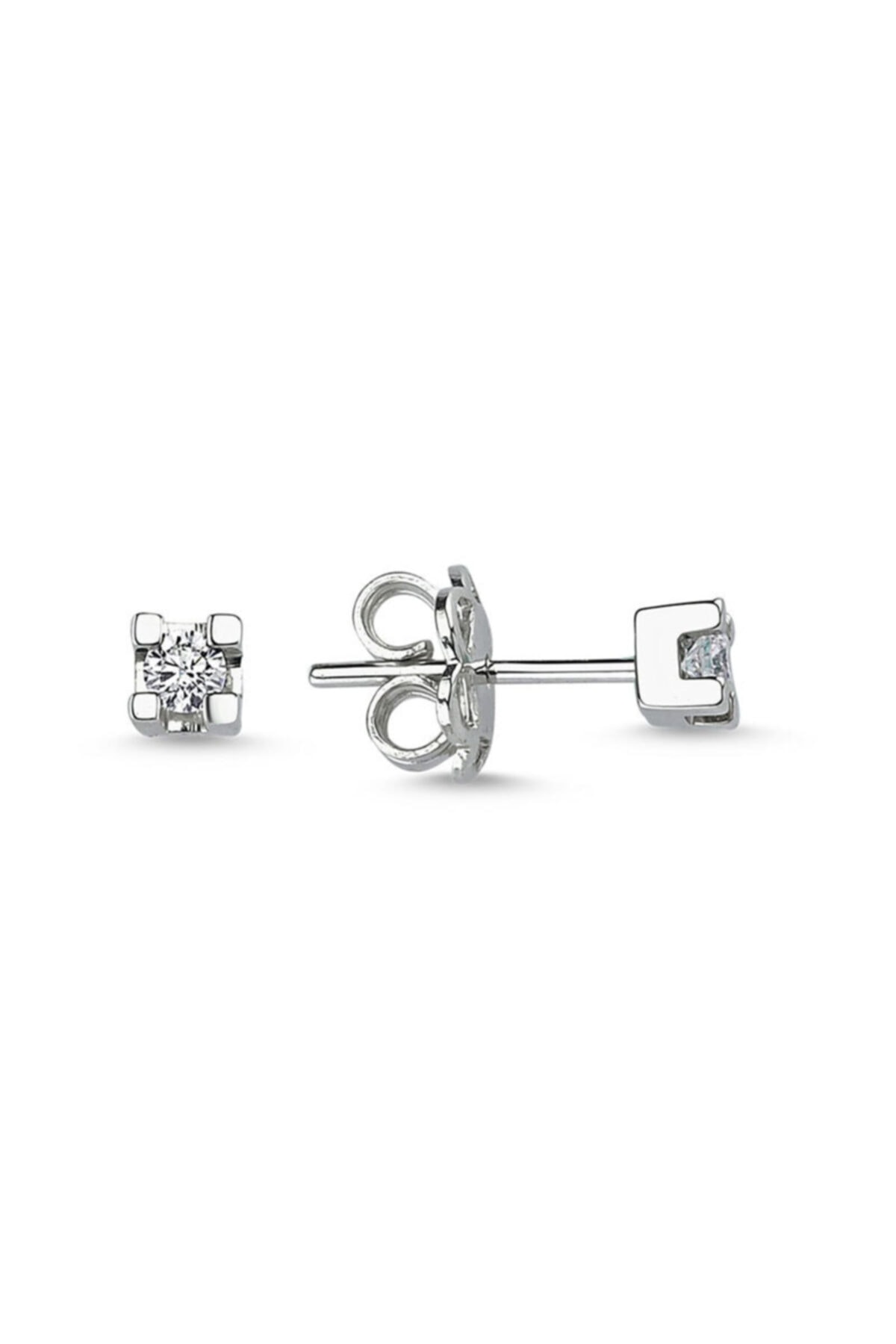 EnginGold 0.62ct Tektaş Pırlanta Küpe 14k