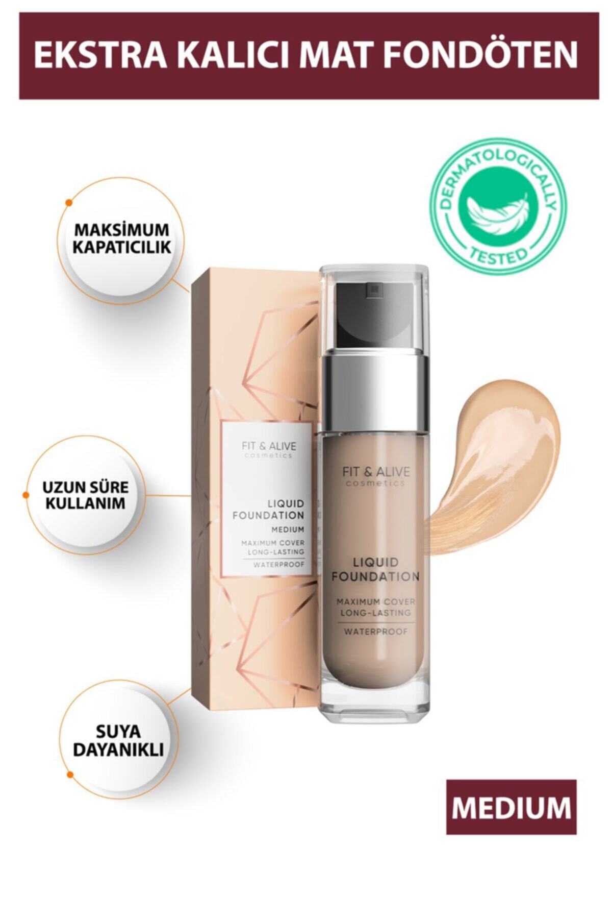 Fit & Alive Fitalive 102 Liquid Foundation Likit Fondöten - Medium