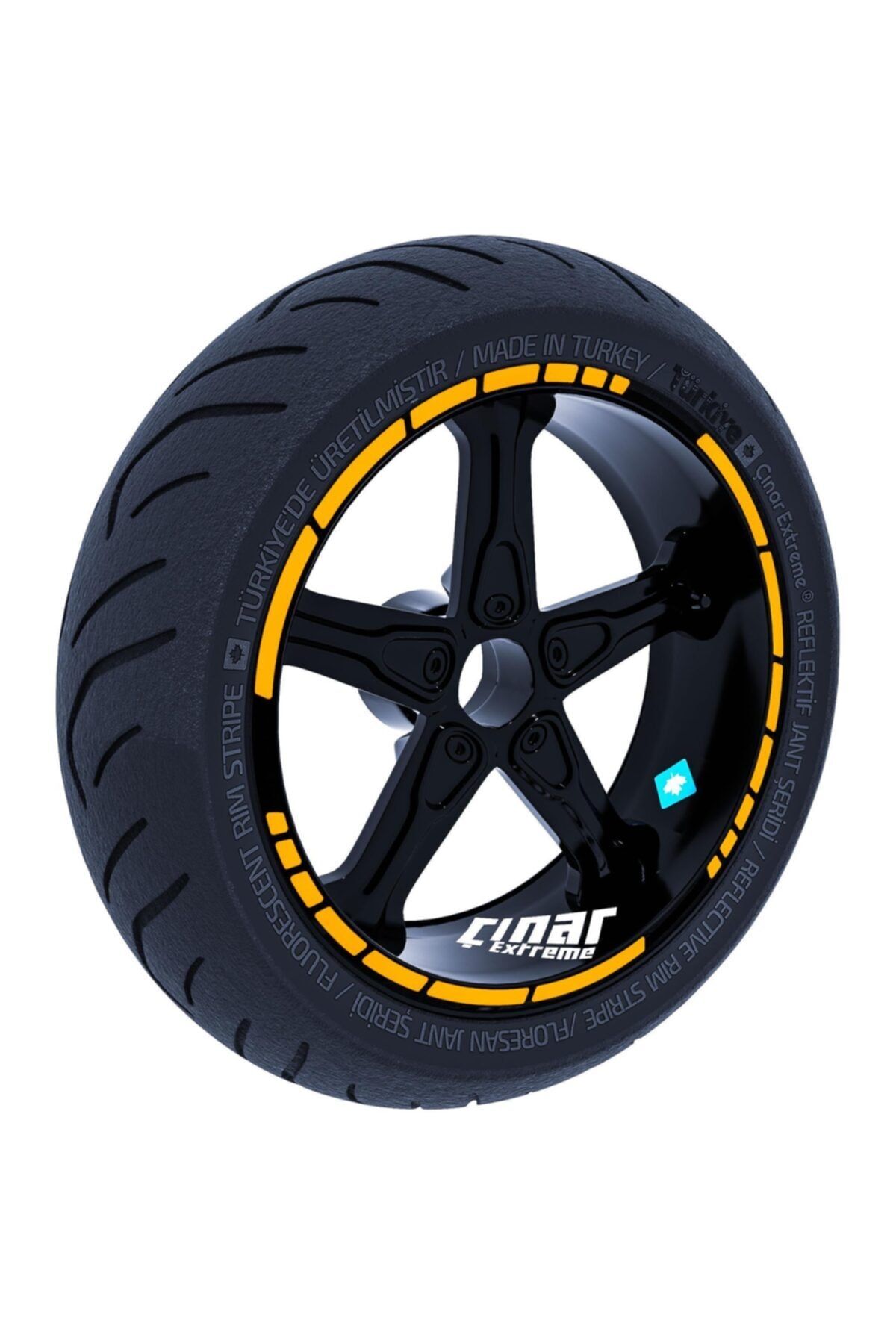 Çınar Extreme Moto Gp Stili Taksi Sarısı Jant Şeridi Sticker