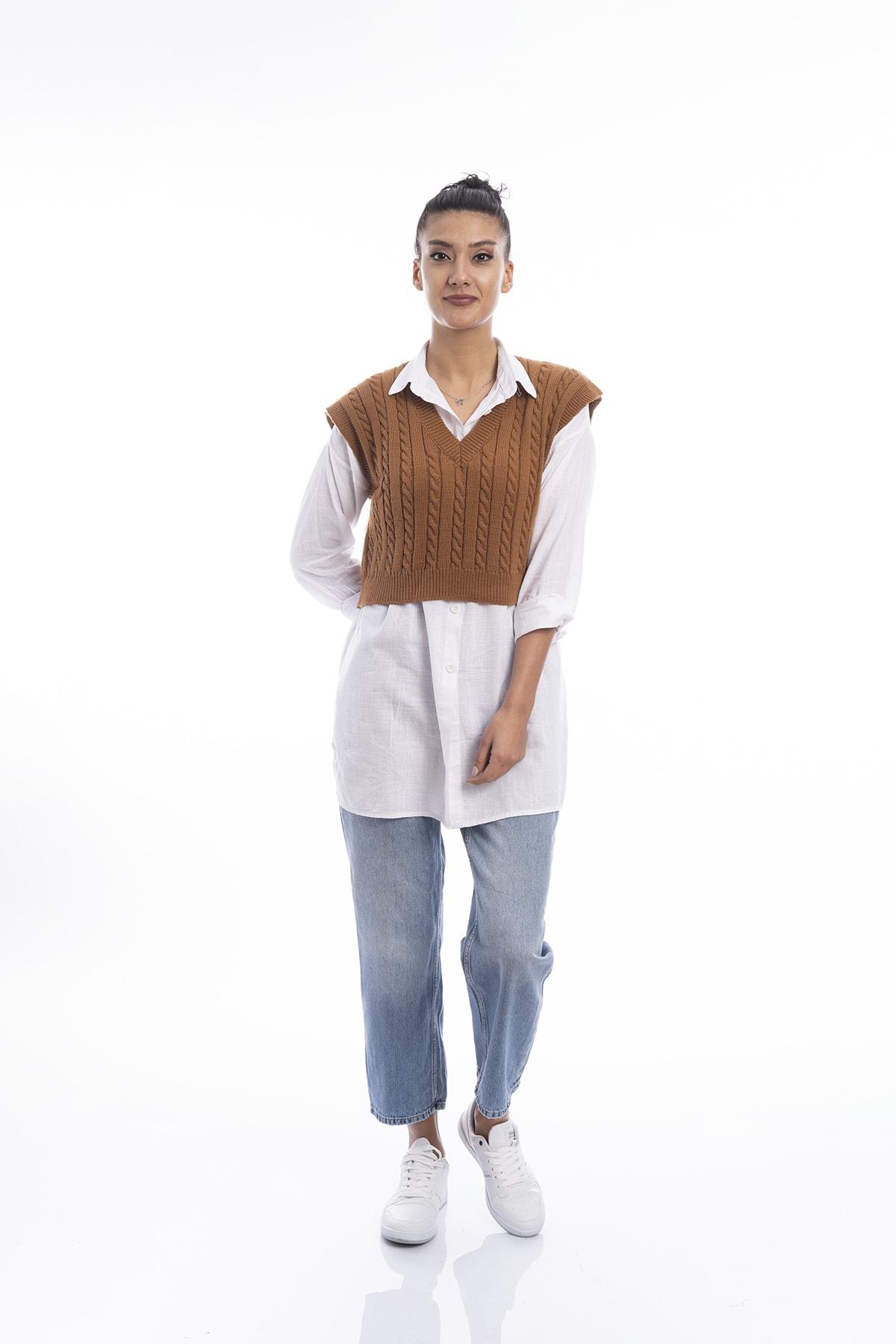 Bir Tık Moda Crop Süveter