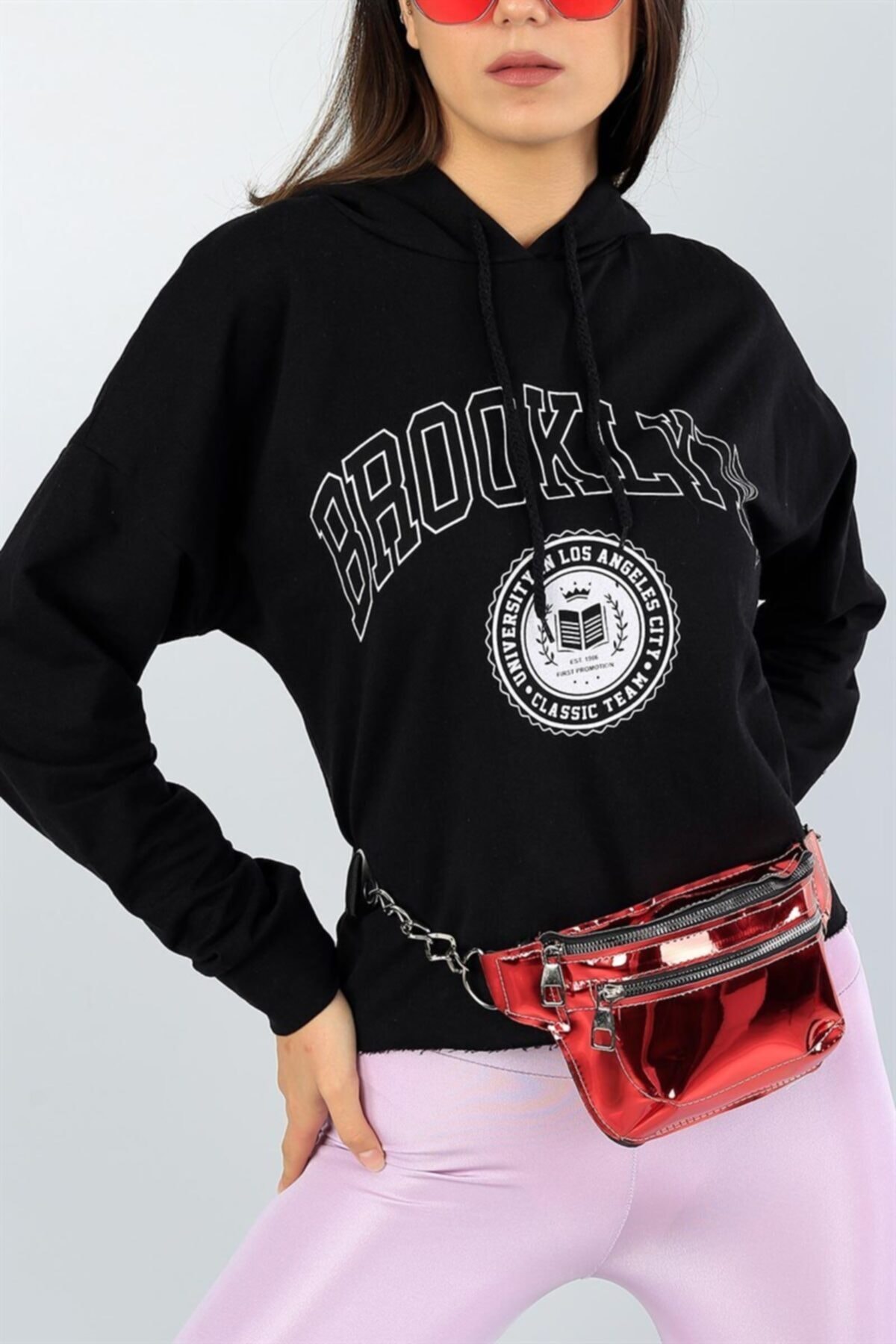 Afilva Kadın Kırmızı Hologram Bayan Bel Çantası