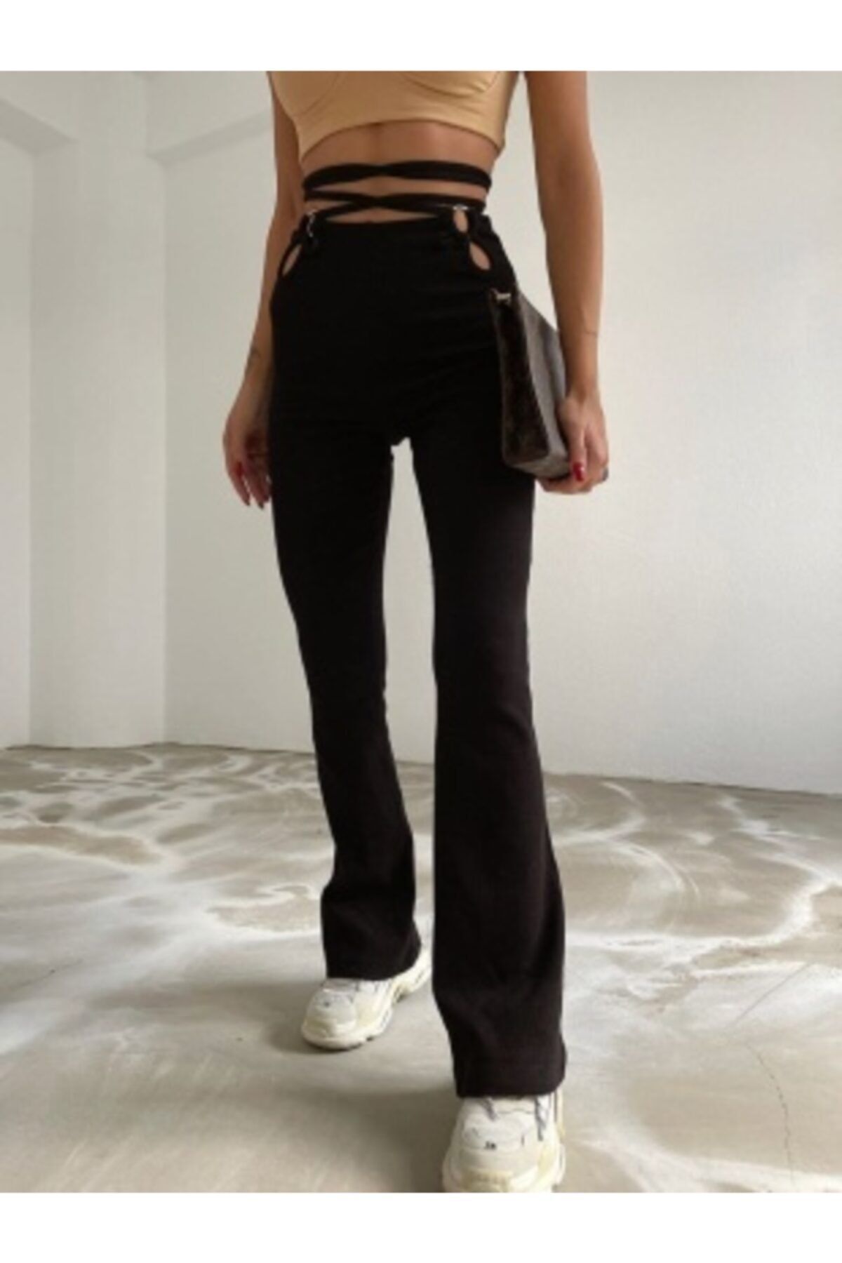 canstreetwear Kaşkorse Bel Bağlamalı Pantolon