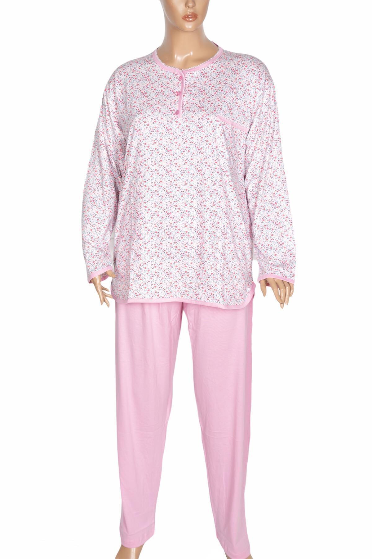 Aydoğan , Pamuk Battal Patlı 3 Düğmeli Pijama Pembe