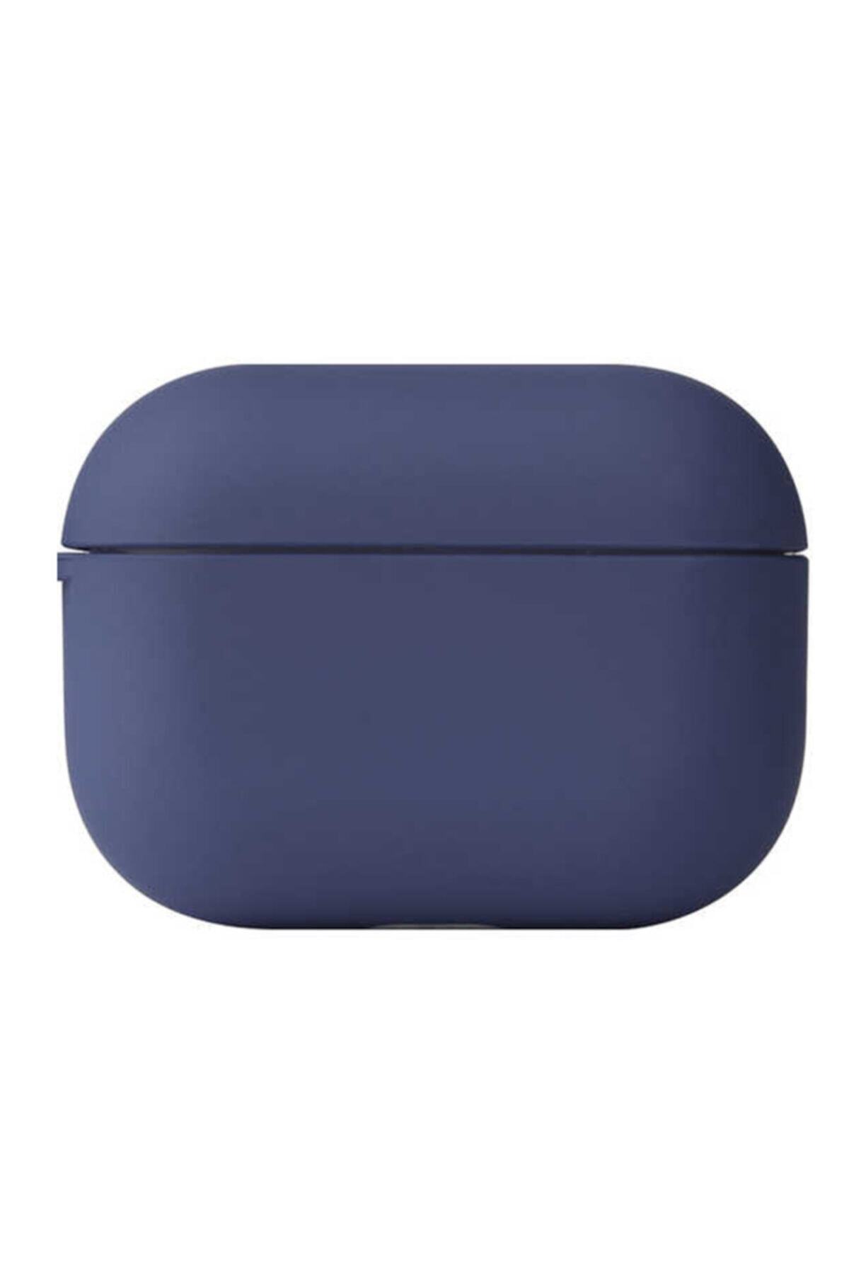 CaseStreet Apple Airpods Uyumlu  3. Nesil Kılıf Silikon Koruma Lacivert