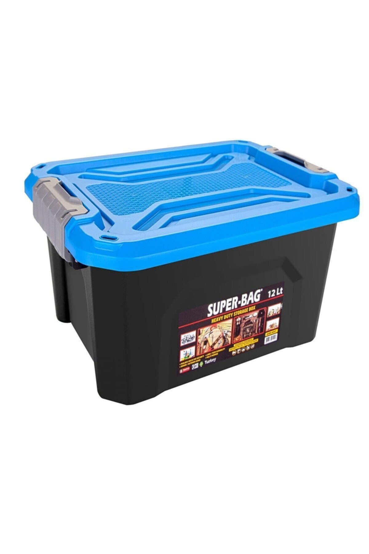 wokiland 12 Lt Mavi Renkli Kapaklı Saklama Kutusu