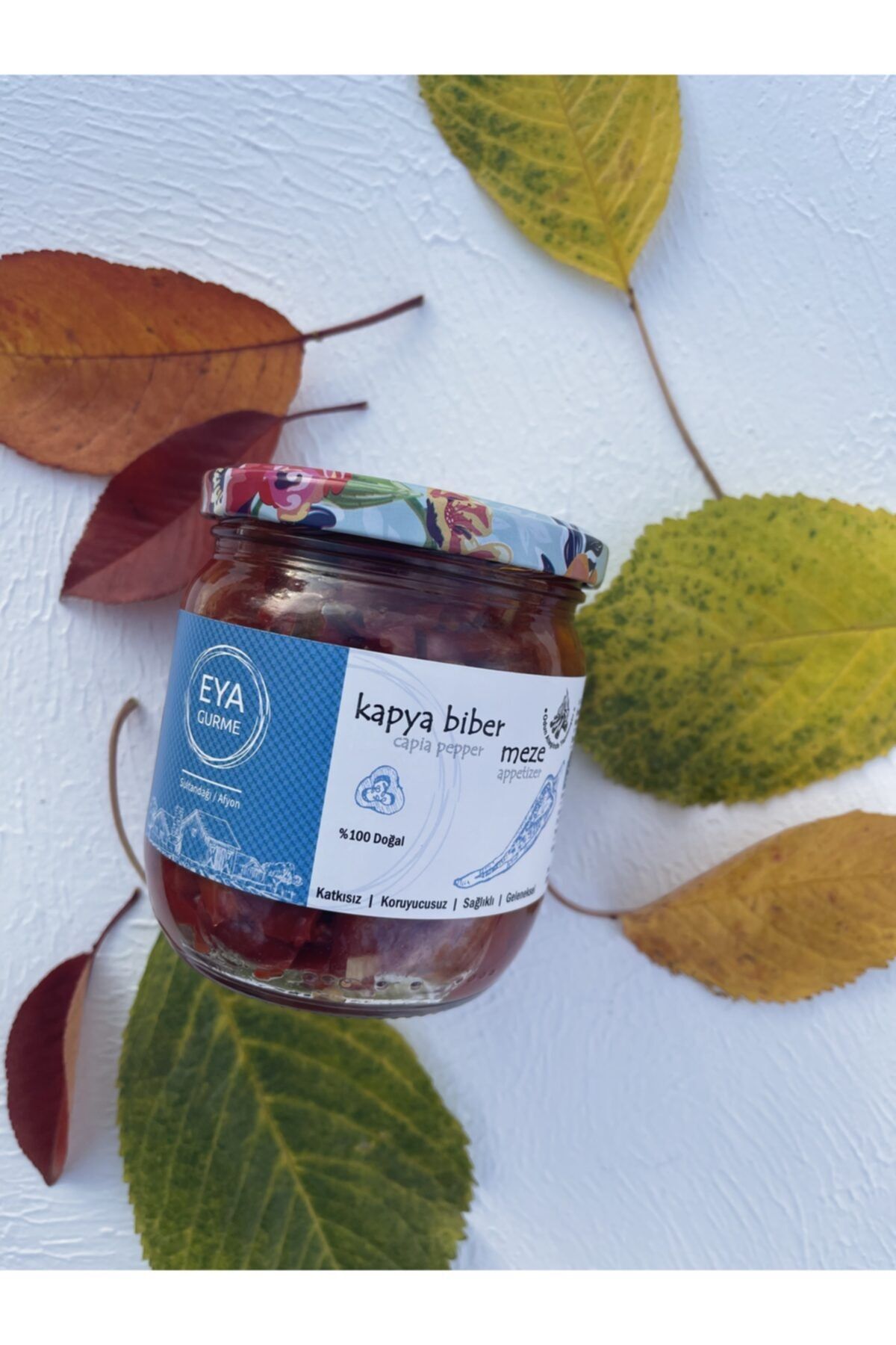 EYA ORGANİK Kapya Biber Sos - Odun Ateşinde (380 Gr)