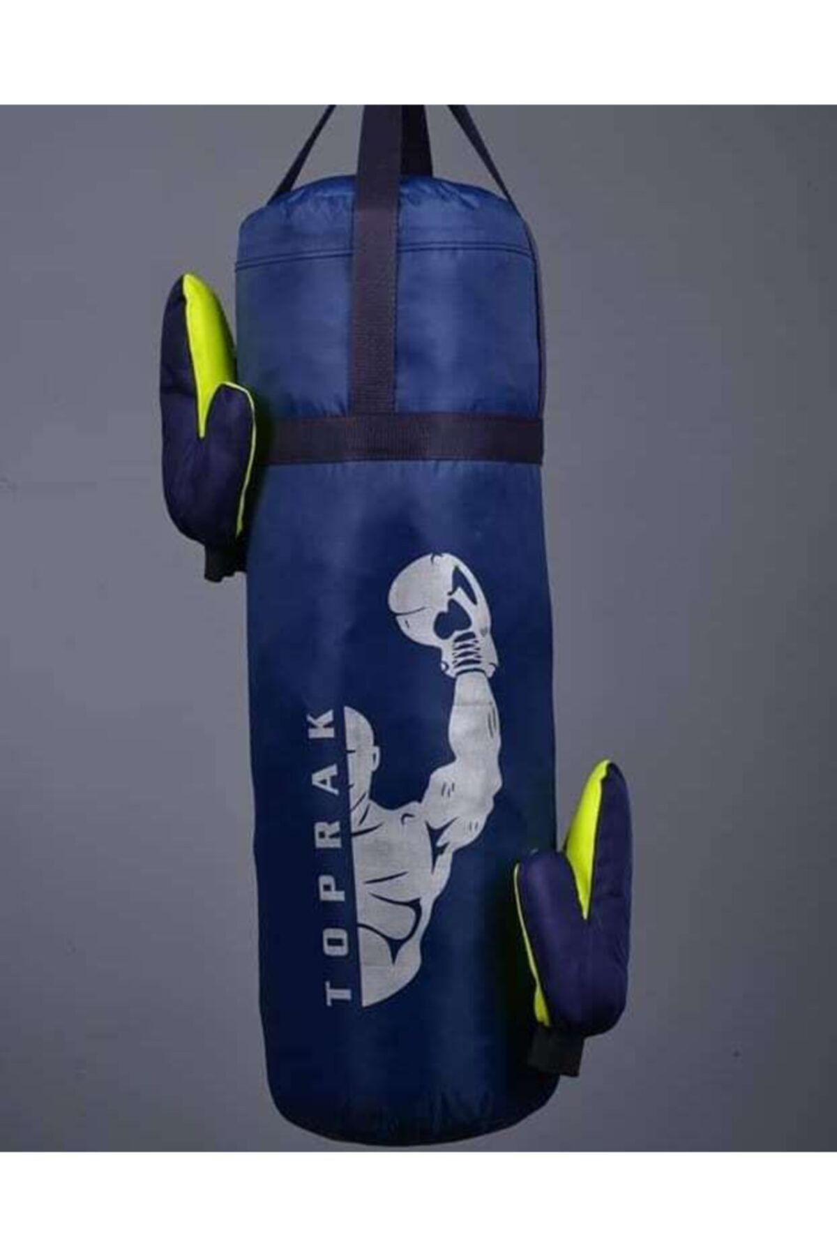 Erzurum Kitabevi 60 Cm Mavi Çocuk Boks Kum Torbası Süper Kalite + Eldiven Hediye
