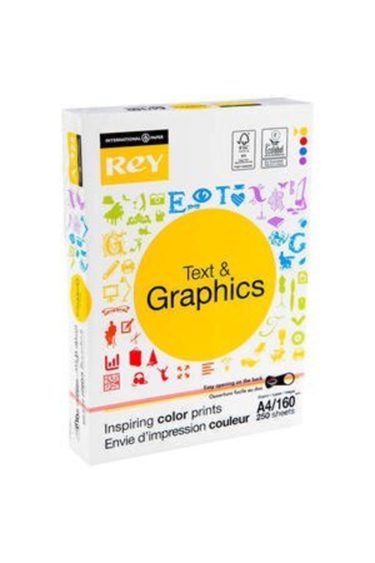 Rey Tex Gramajlı Kağıt A-4 160 Gr.250 Li