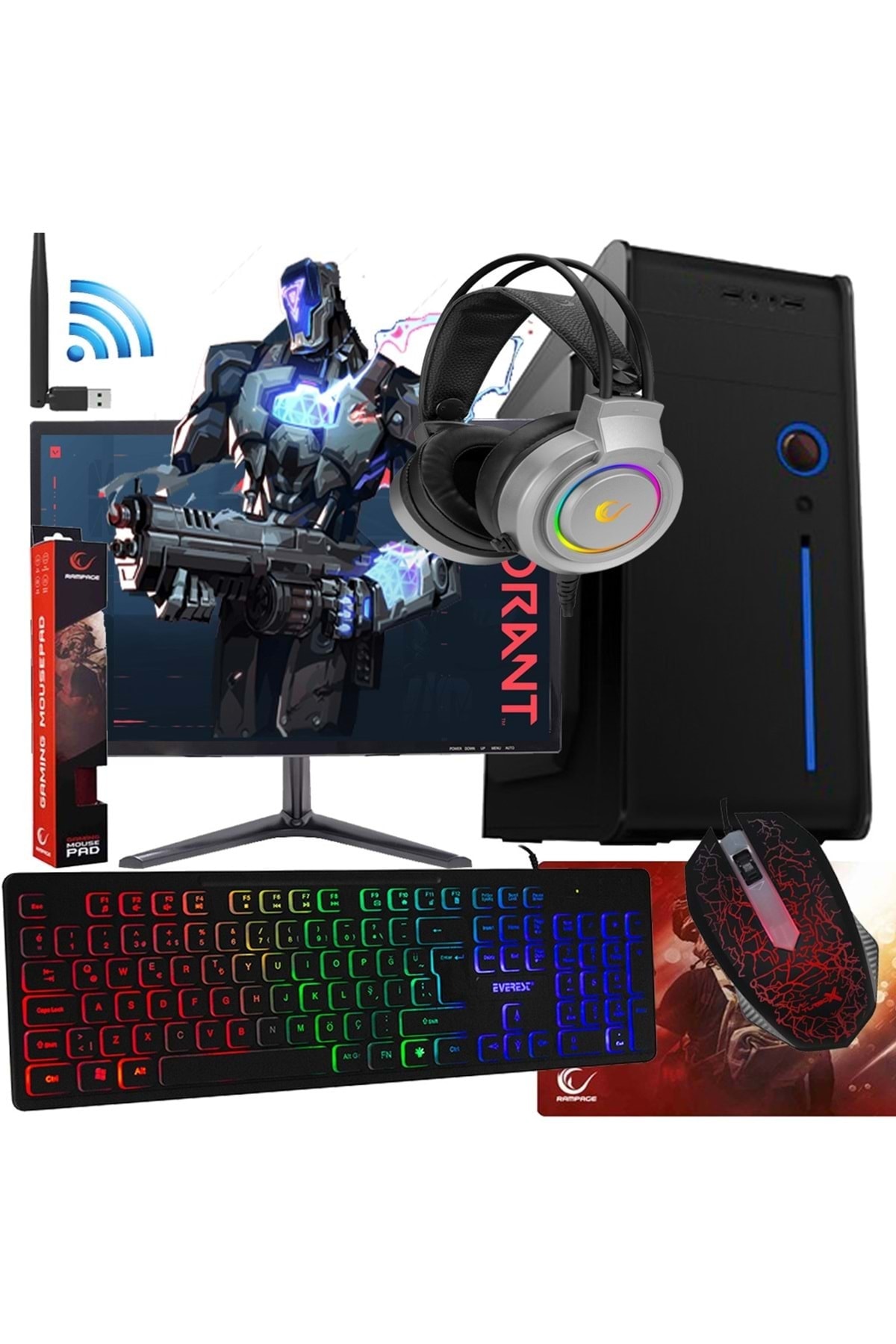 WARBOX Kayo I5 6500 8gb Ram 128gb Ssd 500gb Hdd R7 240 4gb Ekran Kartı 18.5\