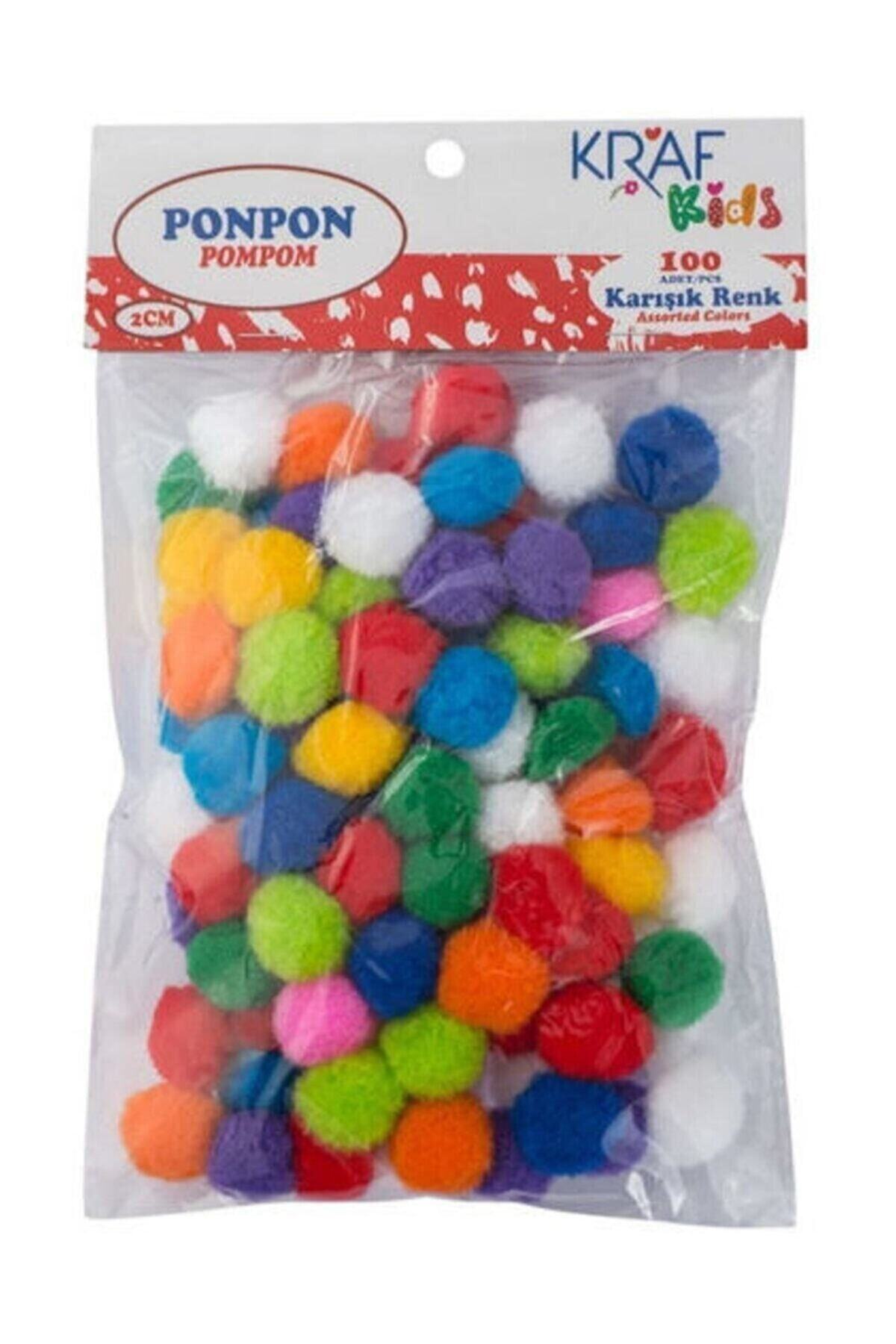 trendavm Kraf Kids Ponpon 2 Cm 100`lü Px Krafkk80