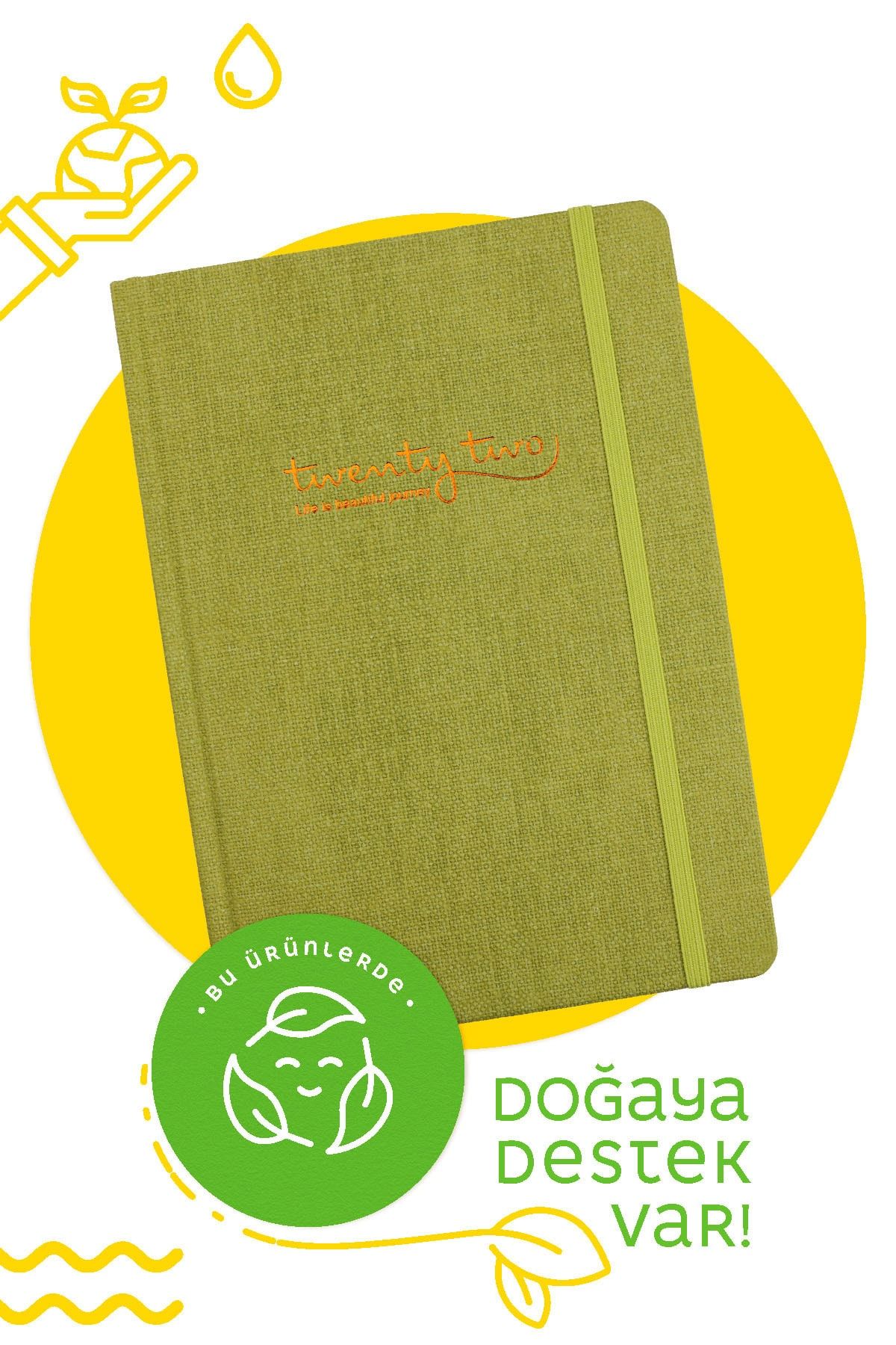 Victoria's Journals 2022 Günlük Ajanda - Canvas Sarı