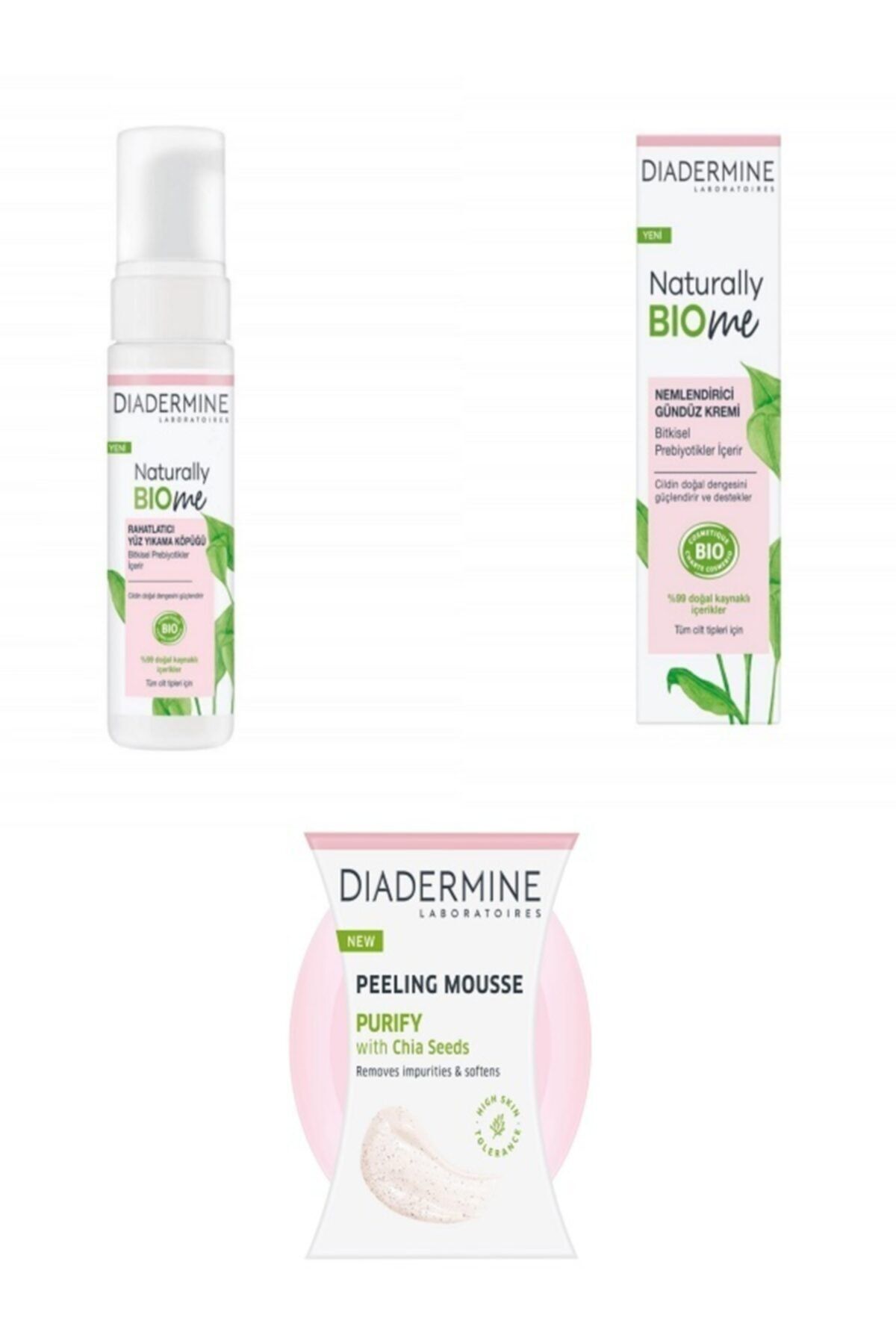 Diadermine Dıadermıne Chia Aromalı Arındırıcı Peeling&yüz Yıkama Köpüğü&nemlendirici Gündüz Kremi&maskehediyeli