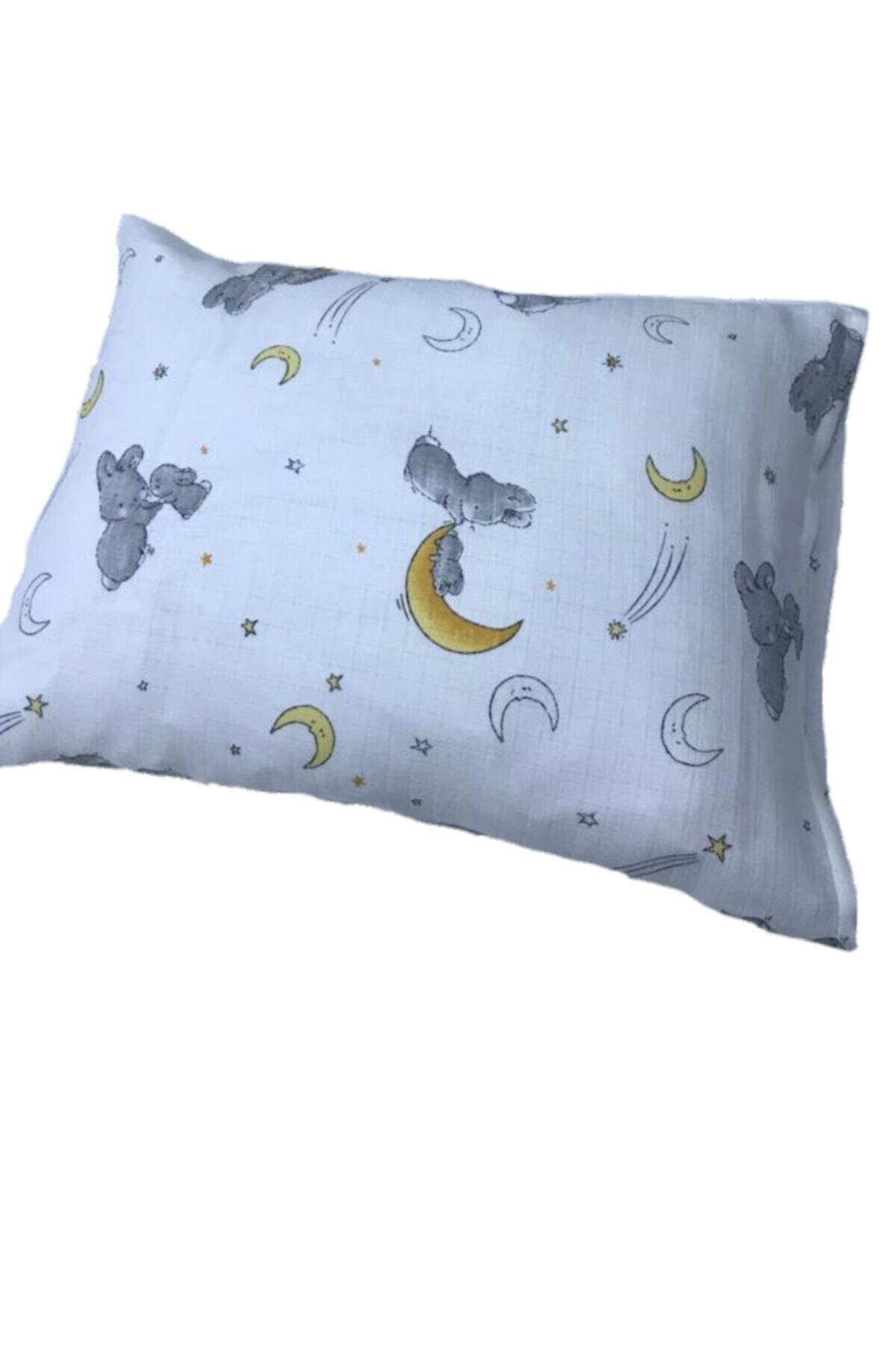 BeybiNest Müslin Yastık 35 X 45 Cm Astarlı 2 Li Set Neşeli Tavşanlar