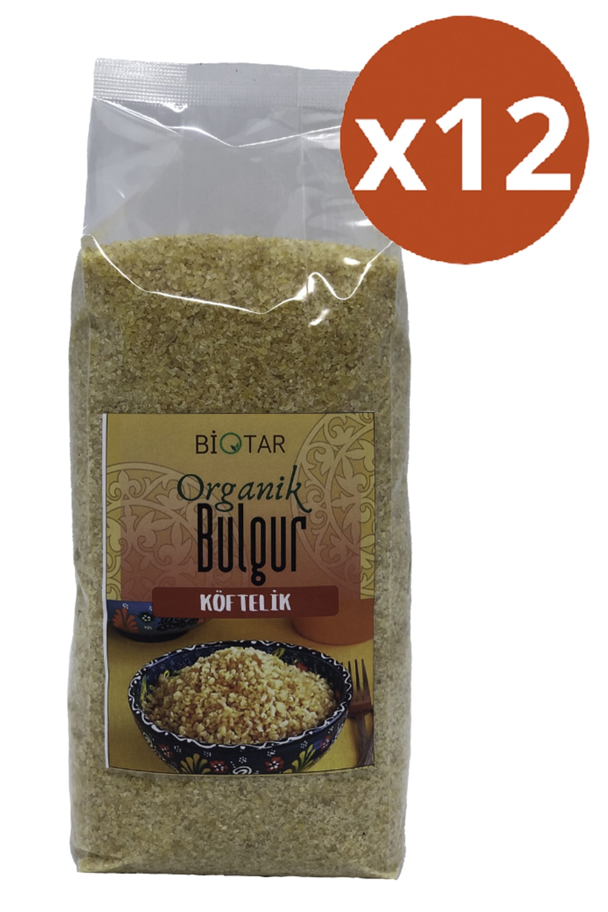 BİOTAR Organik Tarım Ürünleri Organik Köftelik Bulgur 750 Gr X 12 Adet