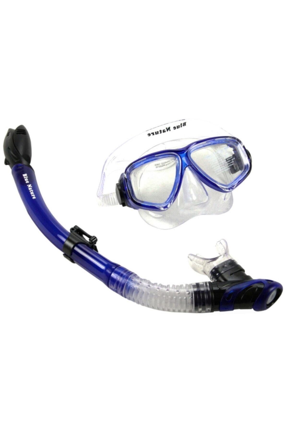 elifeoutdoor Vrd2020 Vakumlu Yetişkin Gözlük Ve Şnorkel Set Mavi
