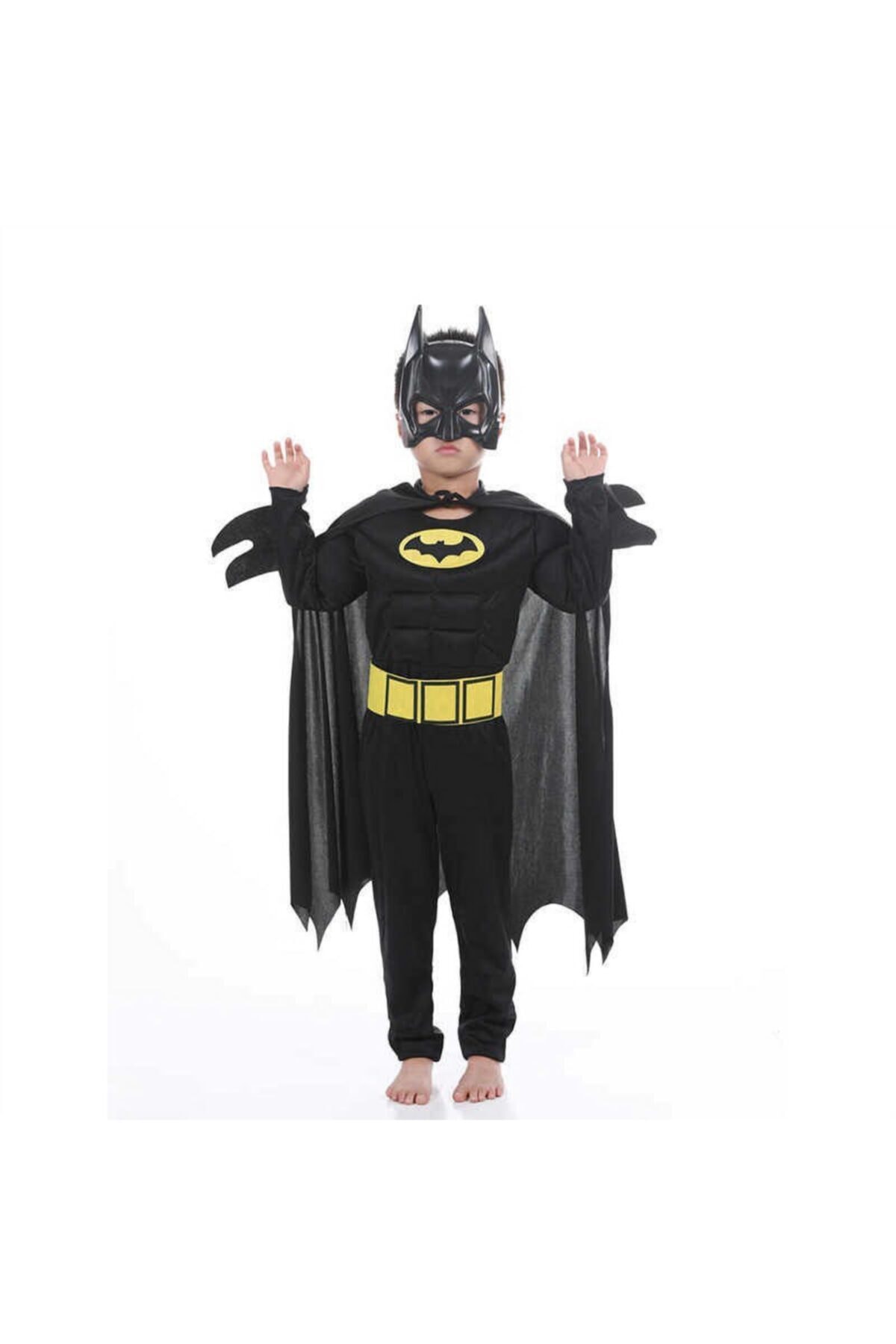 INU Batman Kaslı Kabartmalı Kostüm Maske Pelerin Seti