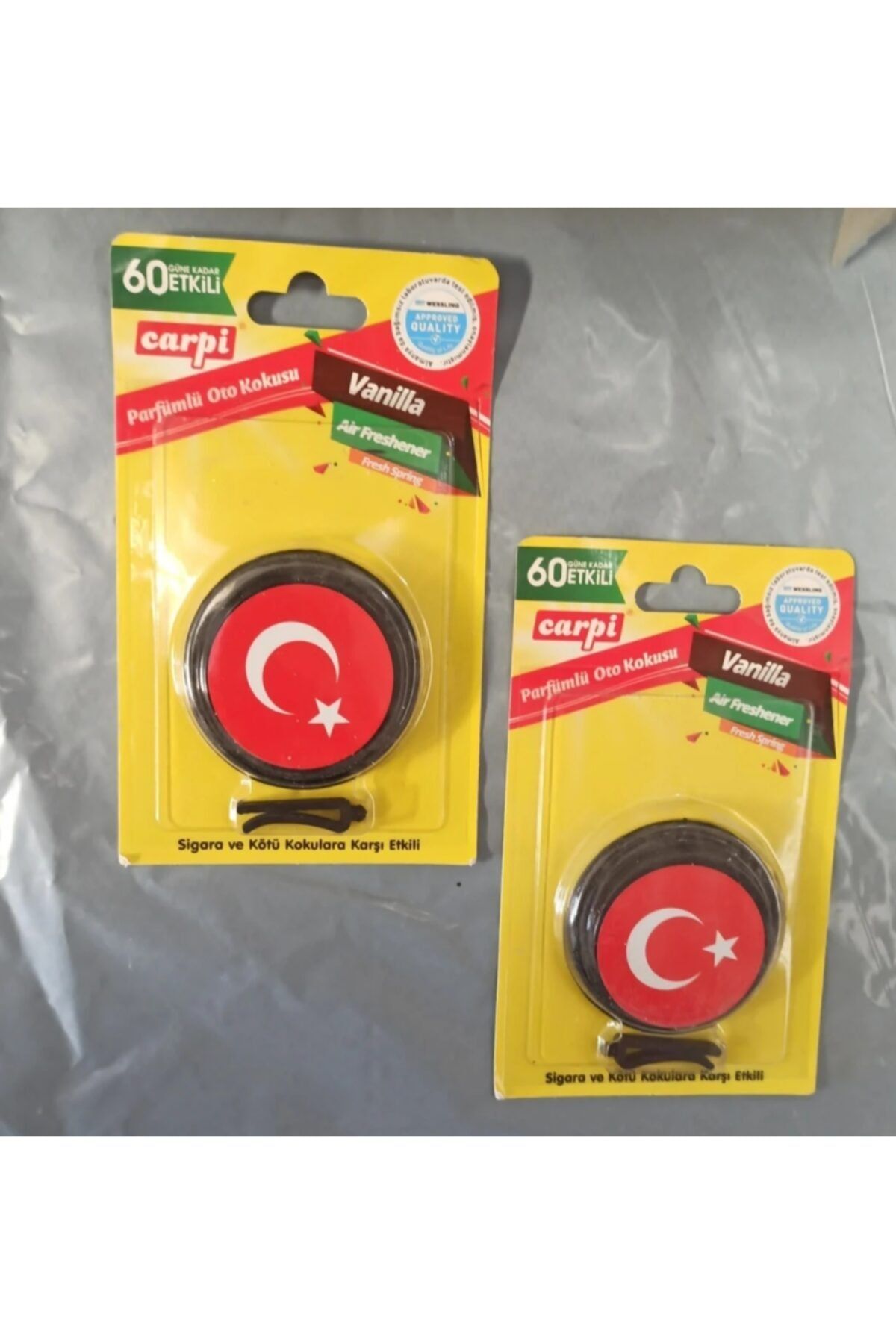 CARPİ Vanilyalı Oto Kokusu Türk Bayraklı 2'li
