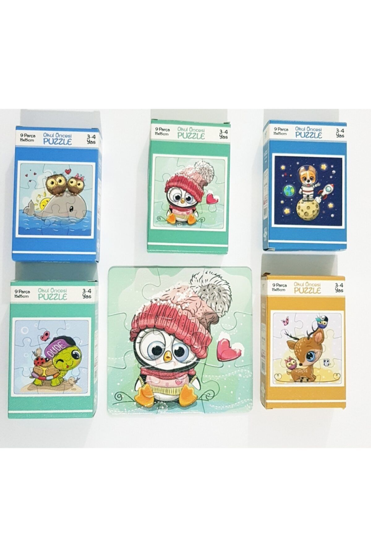 Toyspark Okul Öncesi Puzzle 9 Parçalı Yapboz (5 Adet)