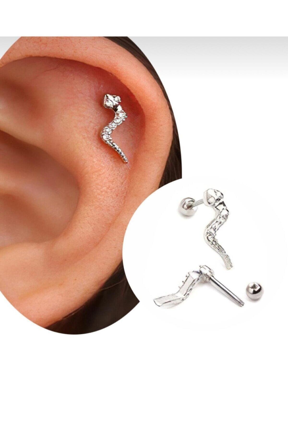 SHESTAKI Cerrahi Çelik Yılan Model  Piercing