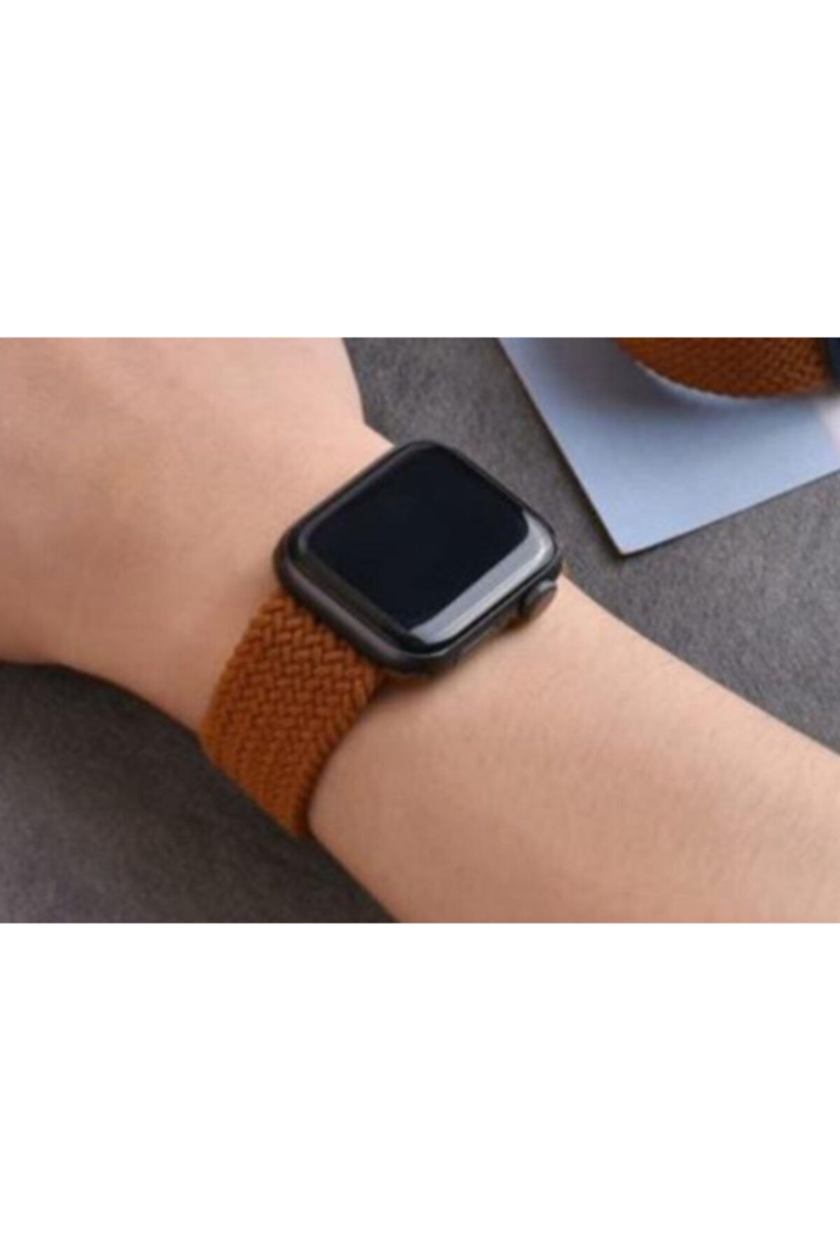 Forsis Aksesuar Watch Kordon Kayış Bileklik Örgü Loop Kahverengi 38-40 mm S Beden