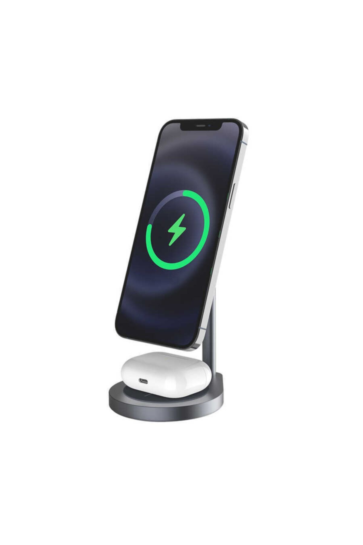 Apple Iphone 12 Pro Max Uyumlu 2 In 1 Kablosuz Şarj Standı