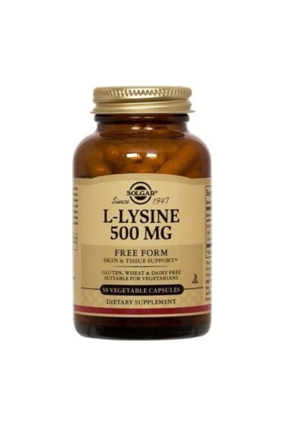 Solgar Outlet Ürün  L-lysine 500mg 50tb Skt:04/23