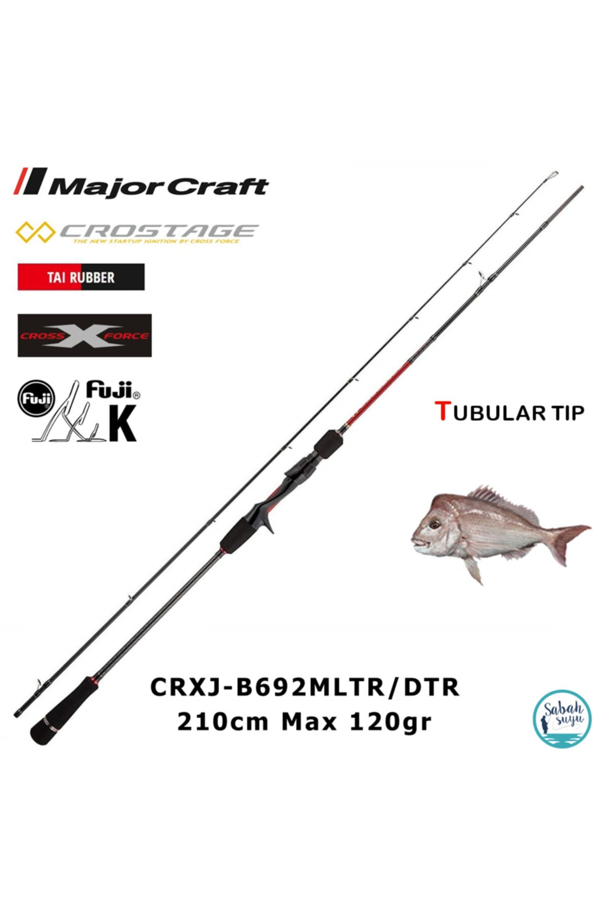 MAJOR CRAFT Crostage Crxj-b692mltr/dtr 210cm Max 120gr (2p) Tetikli Tai Rubber Kamış
