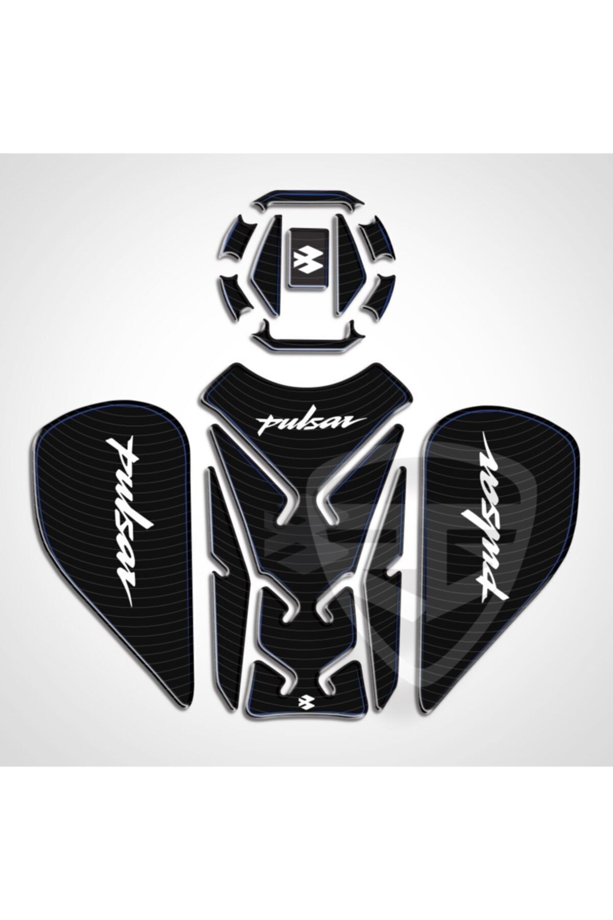 Redline Grafik Pulsar Tank Pad Set New Design Siyah-mavi
