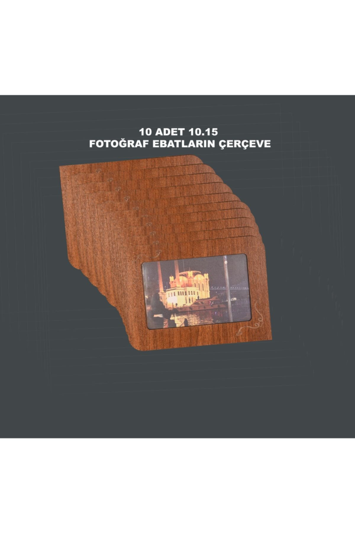 Ekoll 10 Adet 10.15 Ebatlarında Pvc Li Ahşap Çerçeve