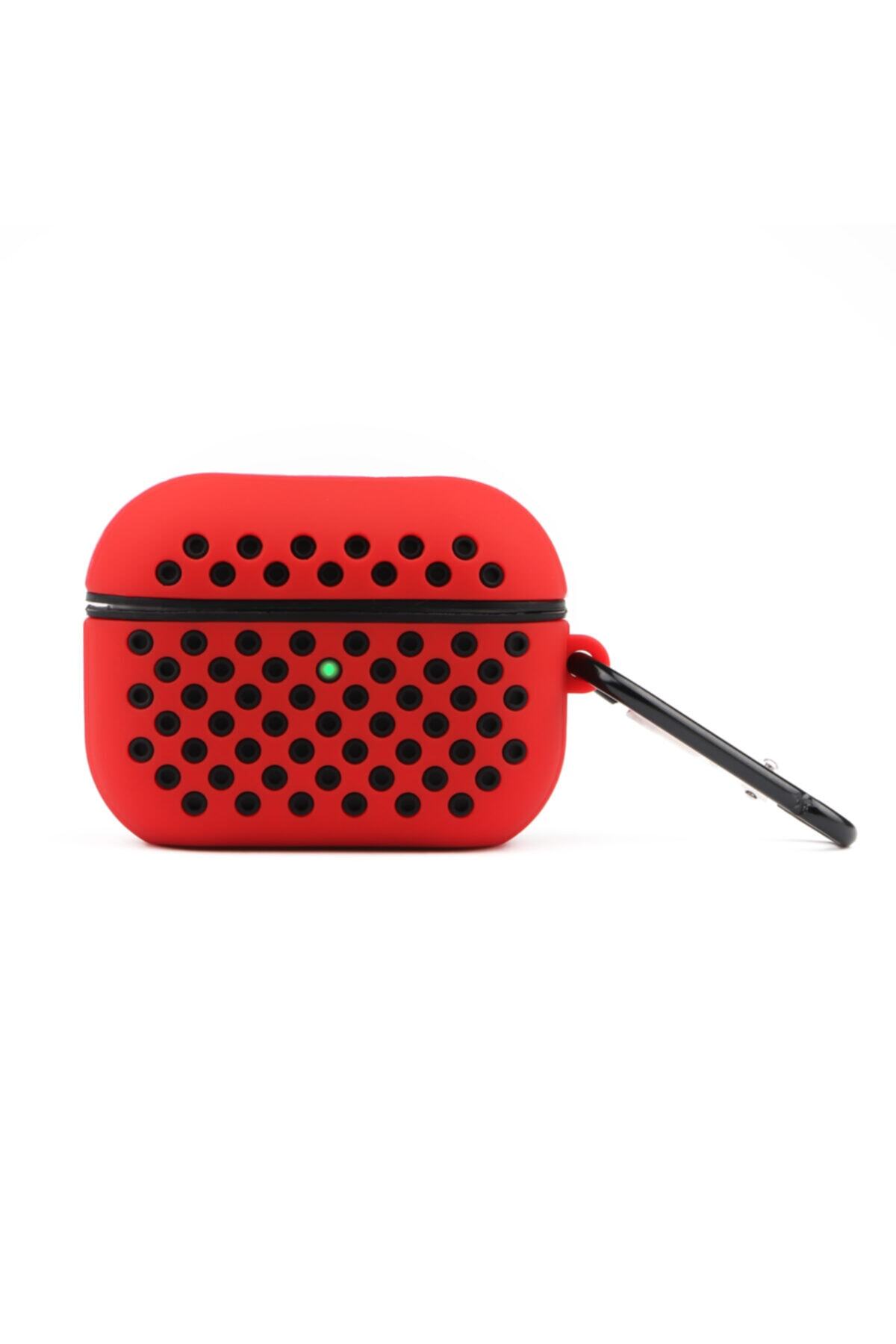 Casen Airpods Pro Black-red Dotted Sport Kılıf