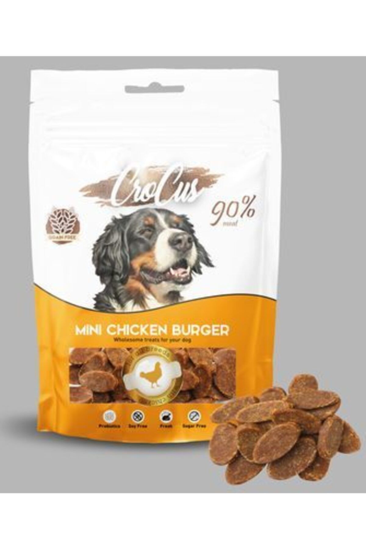 Crocus Mını Tavuk Burger Tahılsız Köpek Ödülü 80gr