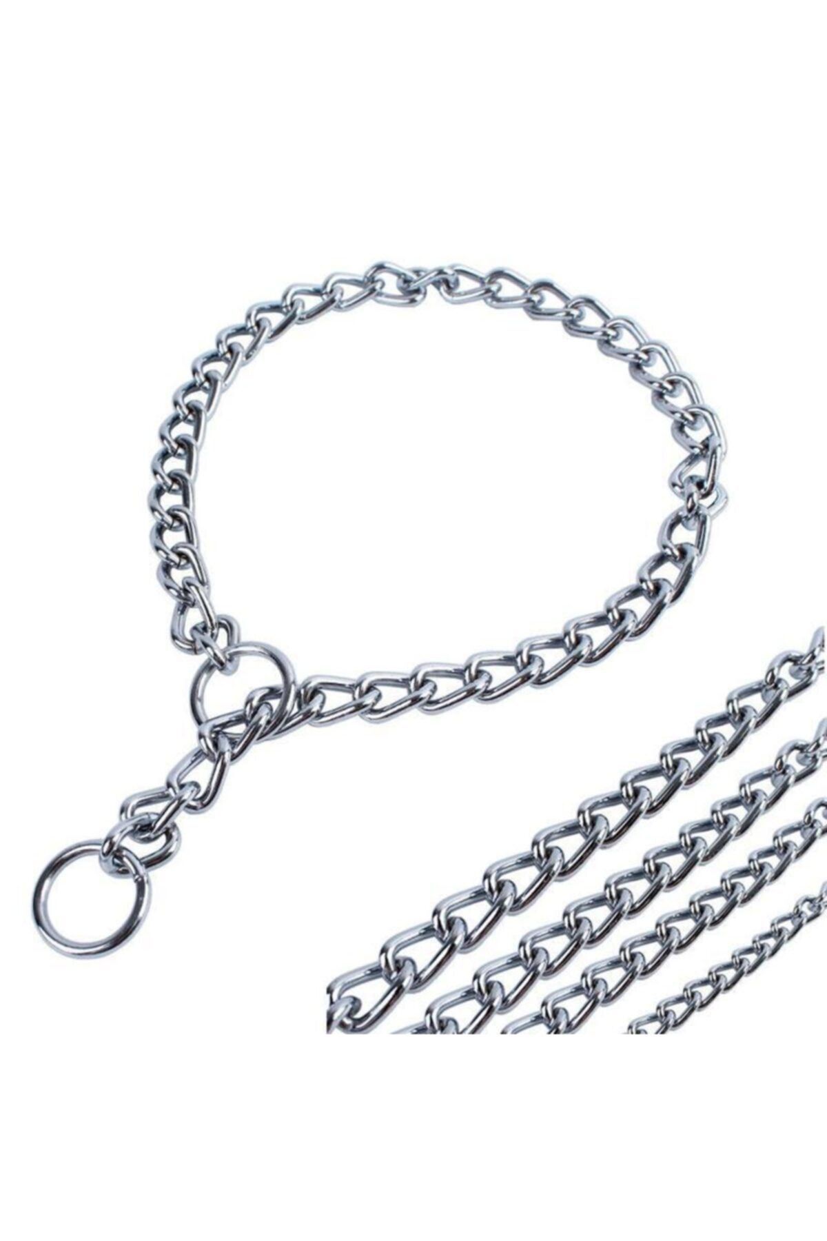 PET SUPPLIES Büyük Irk Köpek 46-54 Cm Boyun Tasma Aksesuar & Eğitim Krom Kaplama Çelik Zincir 4mm 60 Kg Kadar