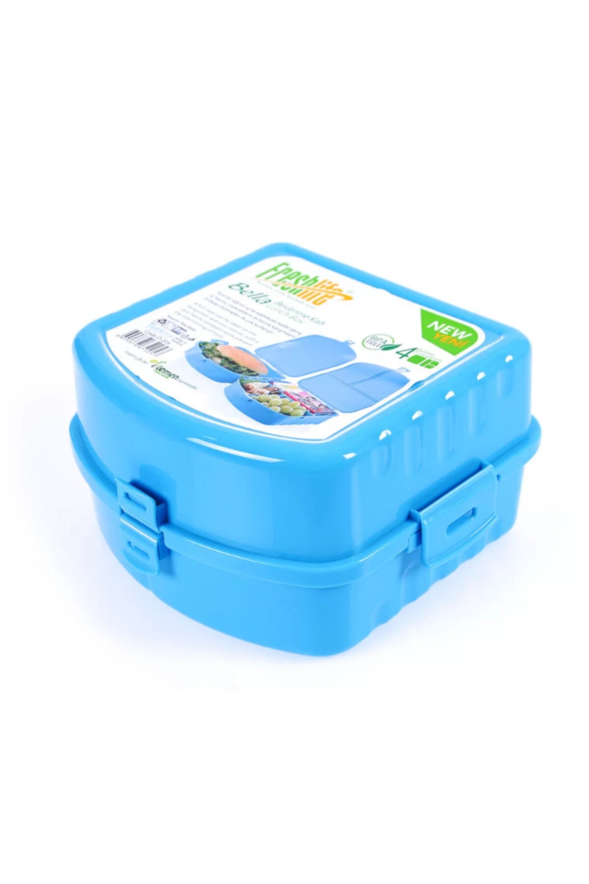 Vakia 2'li Mavi Bölmeli Beslenme Çantası / Iki Göz Beslenme Saklama Kabı Kutusu