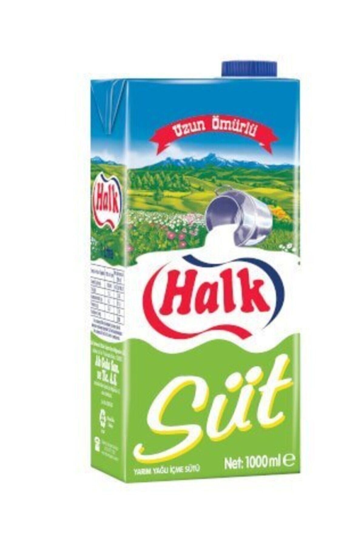 Halk 1lt Yarım Yağlı Süt